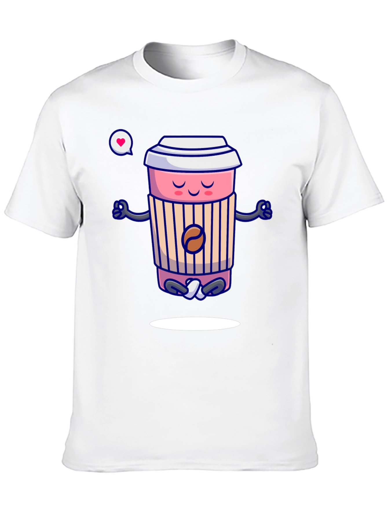 Zen Coffee Cup T-Shirt - Meditating Beverage Tee