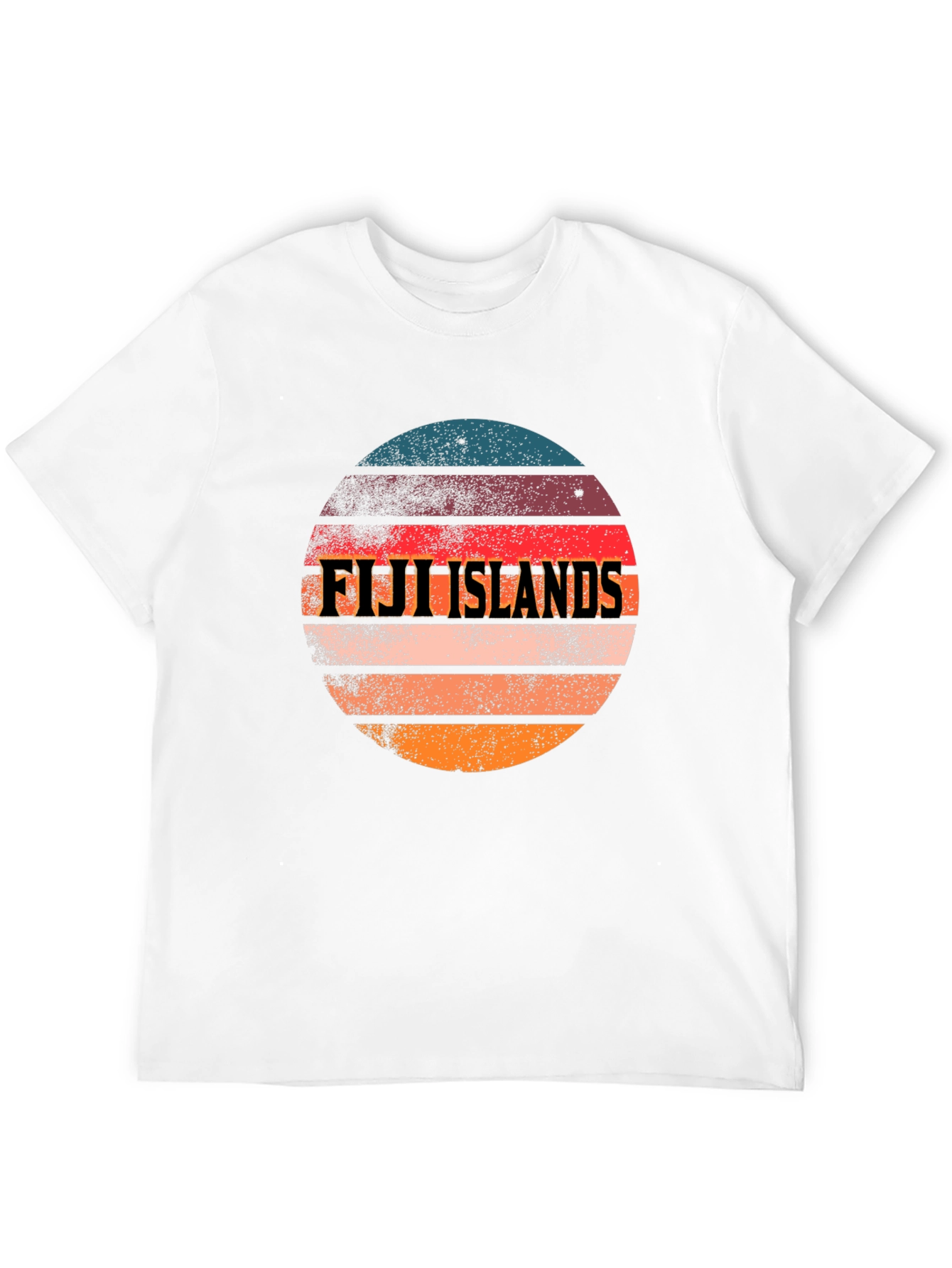 Fiji Islands Retro Sunset Graphic T-Shirt