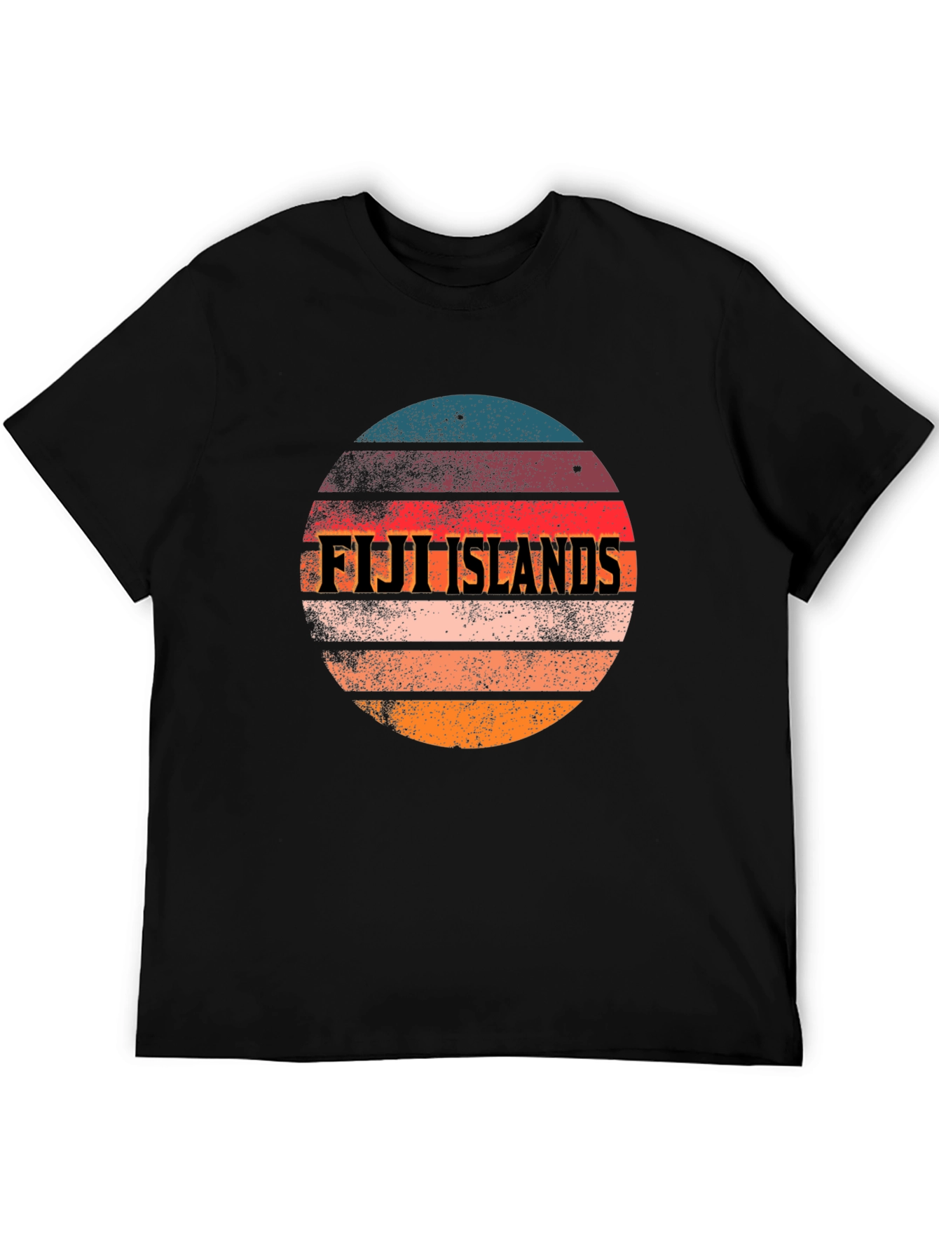 Fiji Islands Retro Sunset Graphic T-Shirt