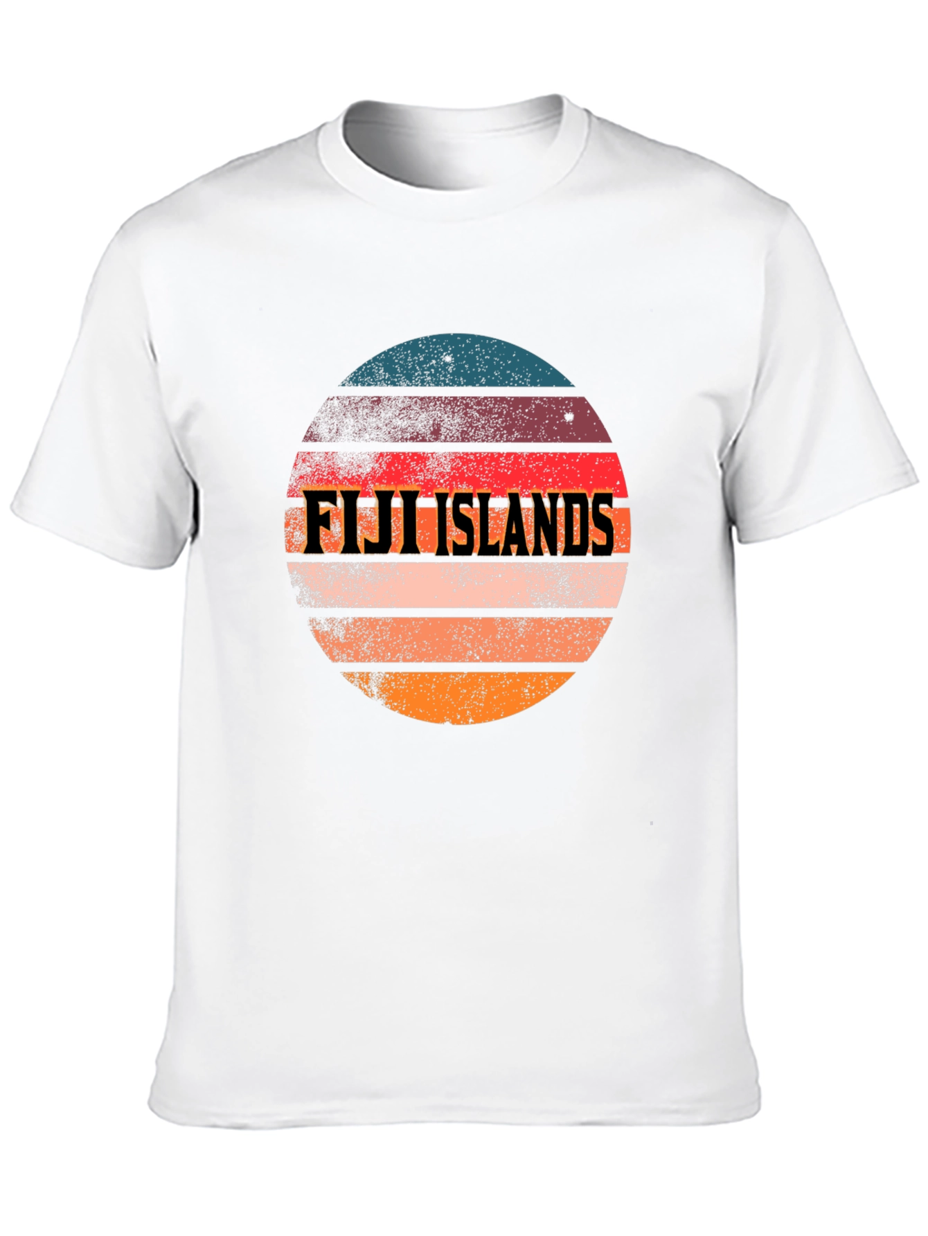 Fiji Islands Retro Sunset Graphic T-Shirt