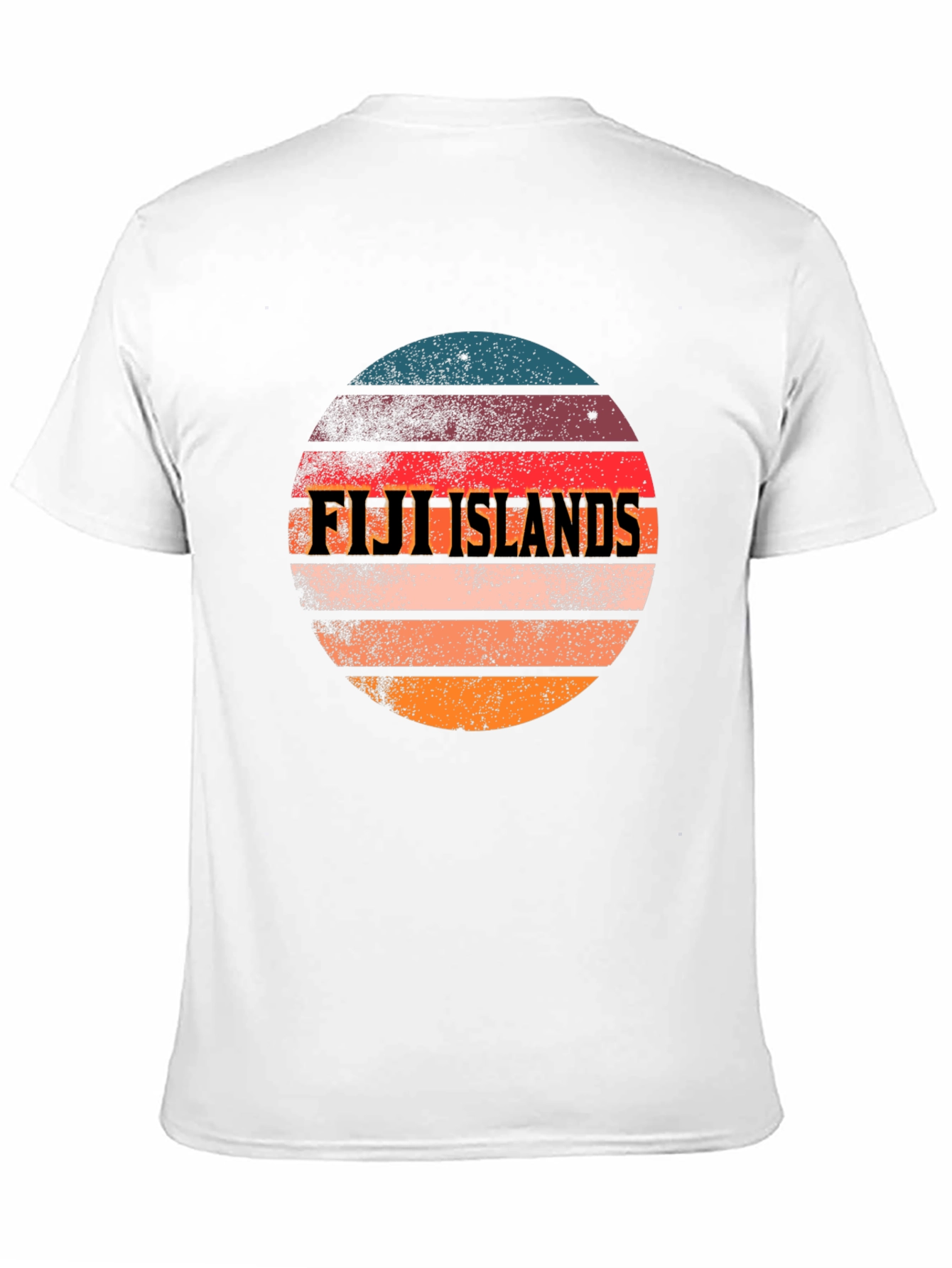 Fiji Islands Retro Sunset Graphic T-Shirt