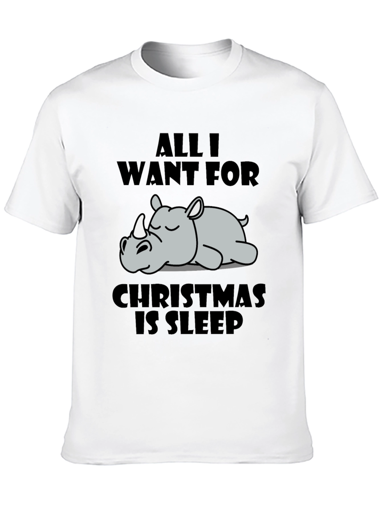 Sleepy Rhino Christmas T-Shirt