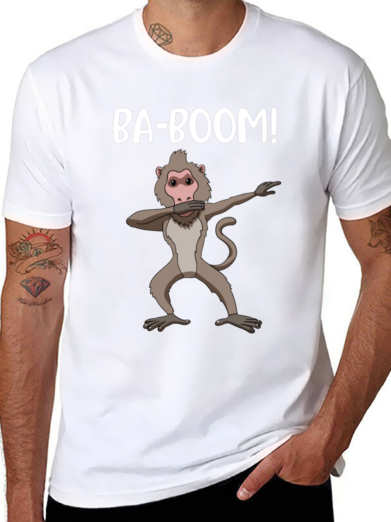 Funny Baboon Dabbing T-Shirt - Ba-Boom!