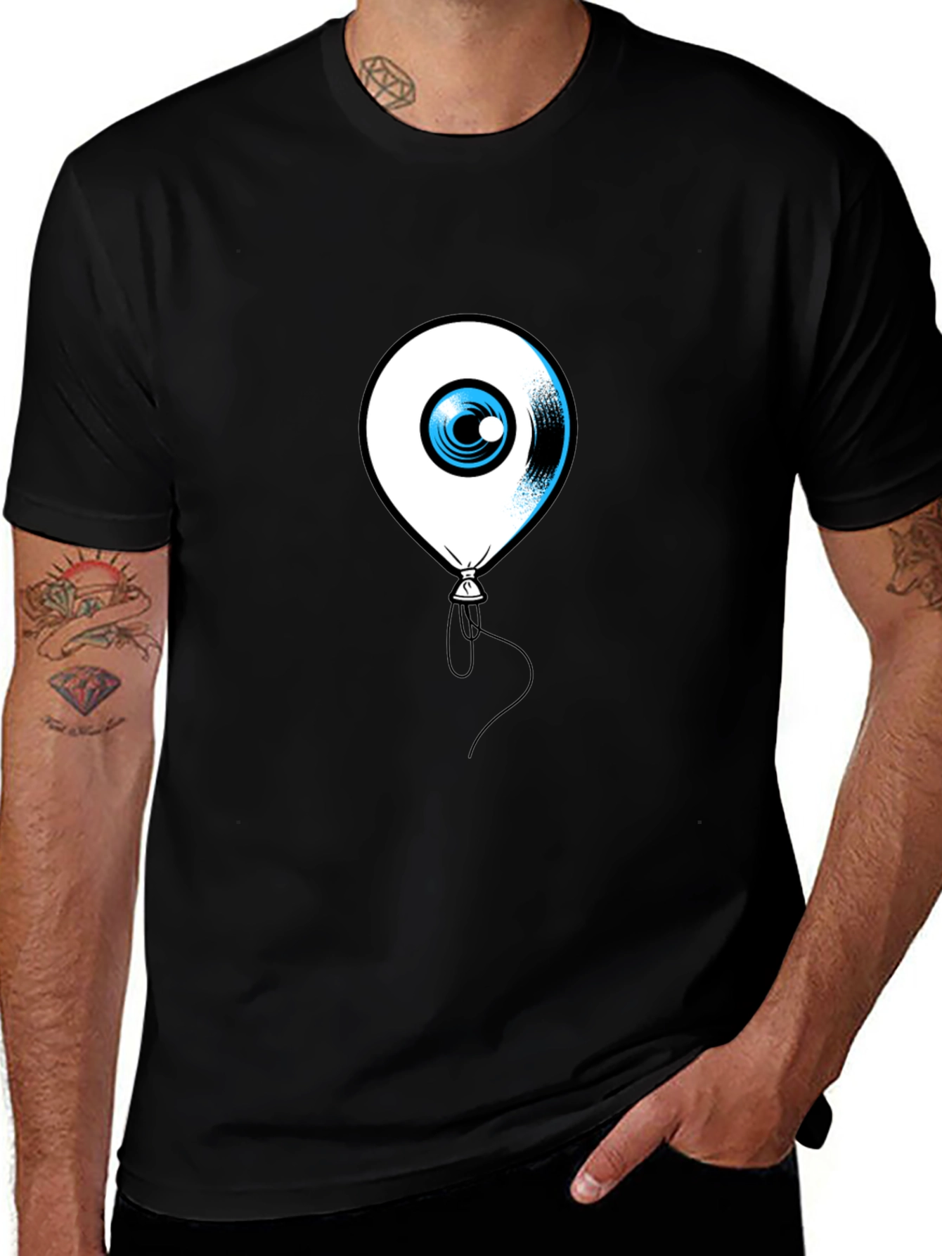 Eye Balloon Black Graphic Tee