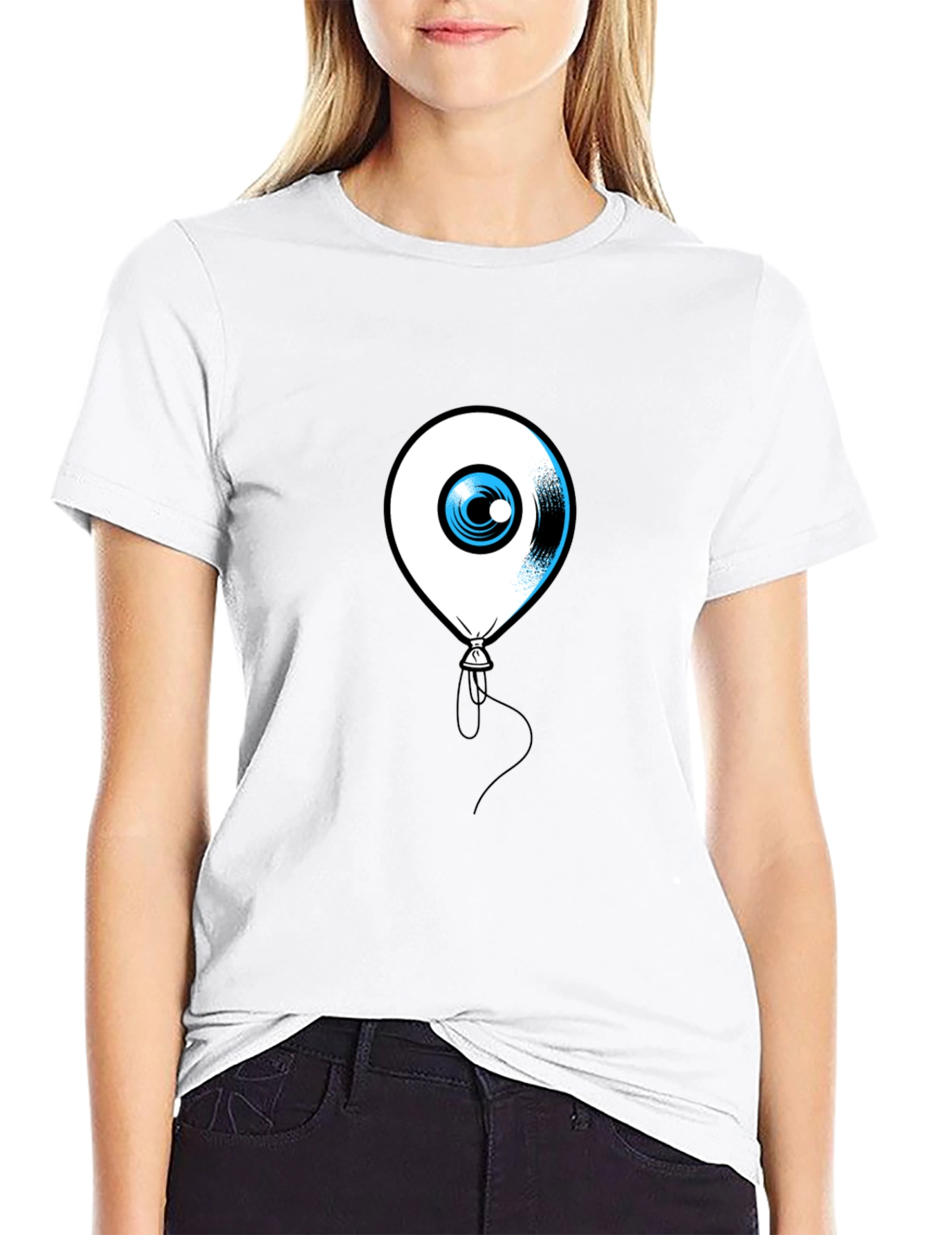 Eye Balloon Black Graphic Tee