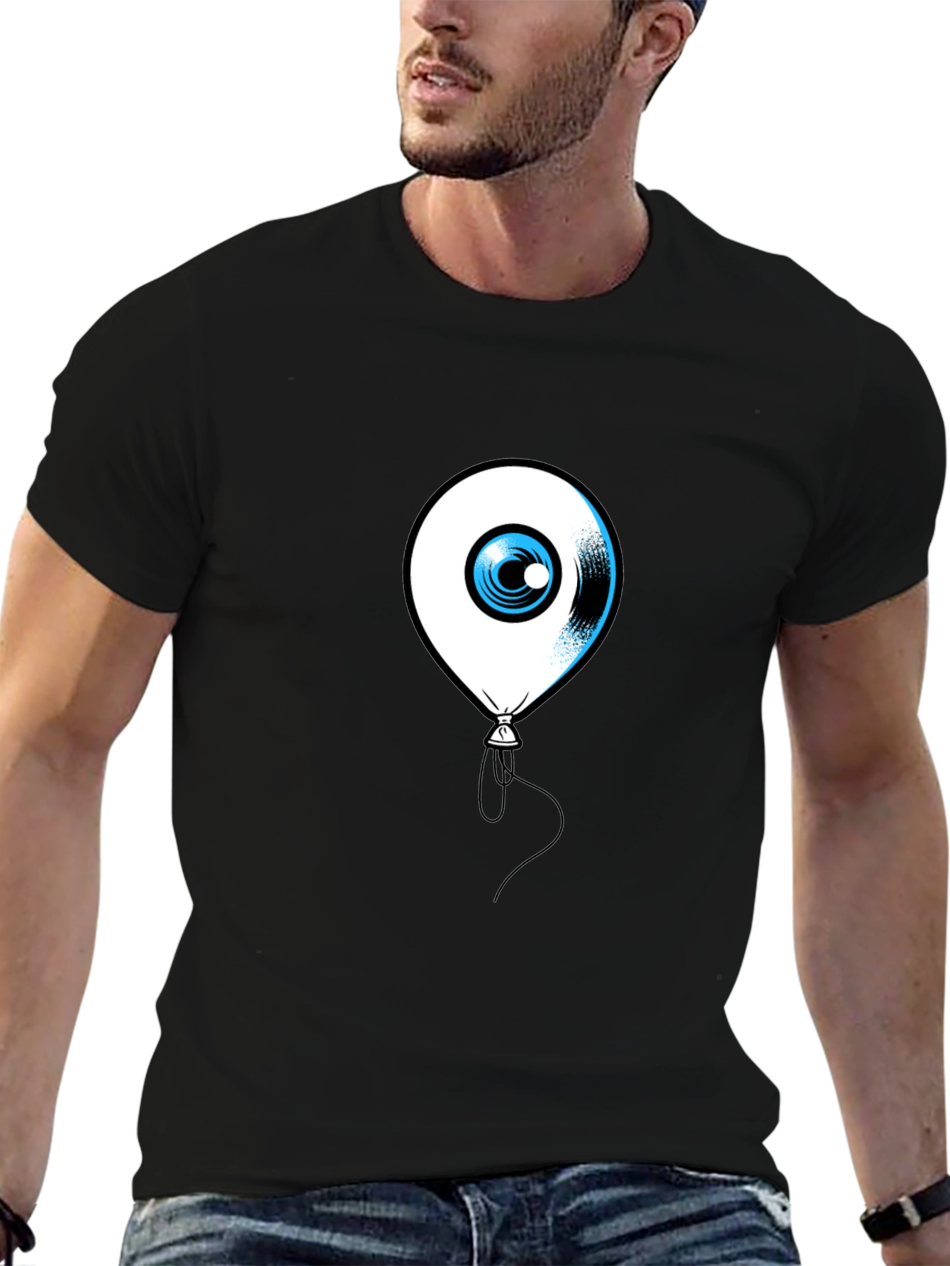 Eye Balloon Black Graphic Tee