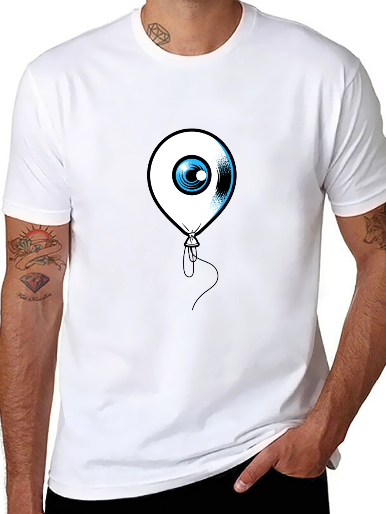 Eye Balloon Black Graphic Tee