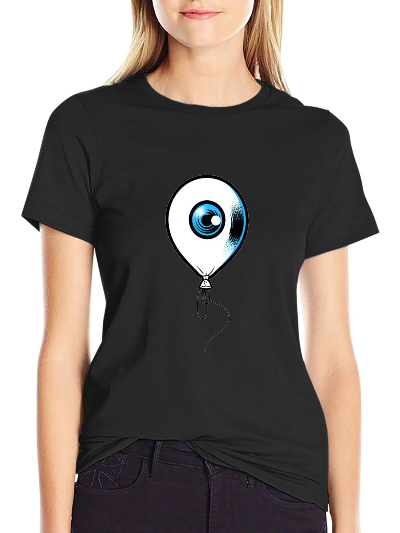 Eye Balloon Black Graphic Tee