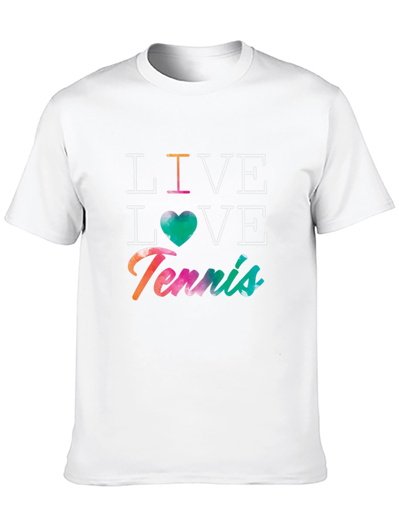 Live Love Tennis Graphic Tee - Mens Black T-Shirt