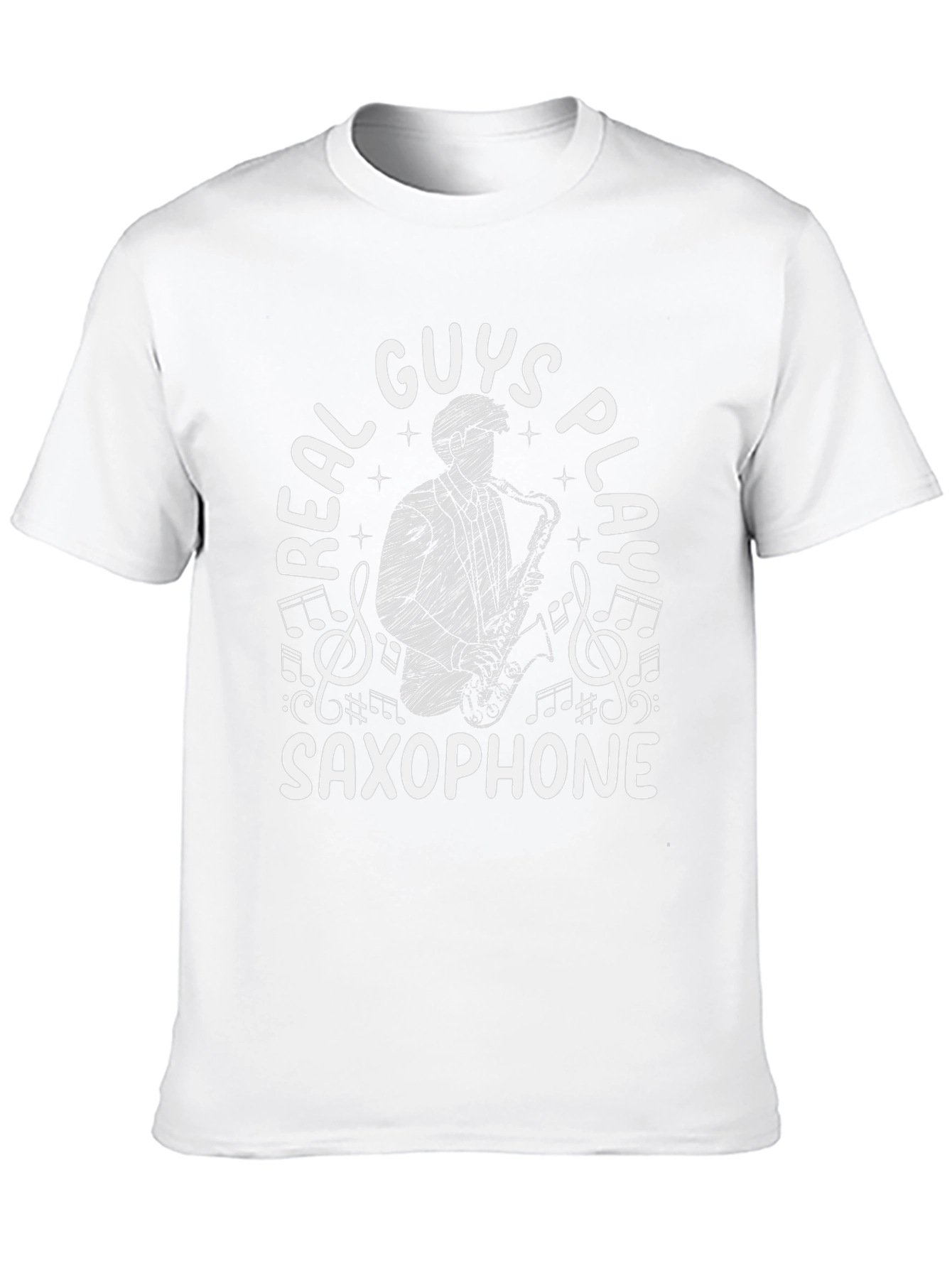 Real Guys Play Saxophone Graphic Tee