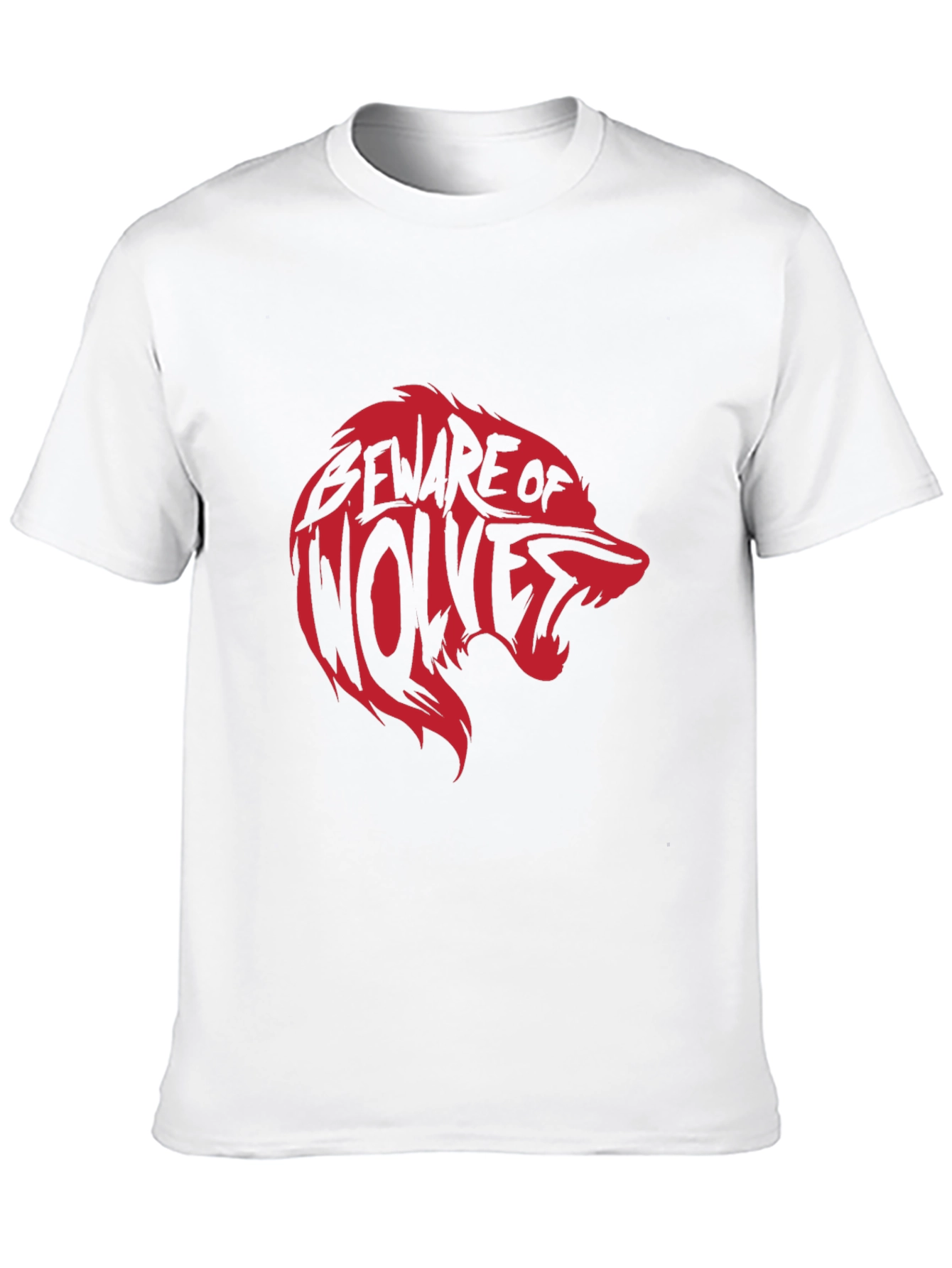 Beware of Wolves Graphic Tee - Black Cotton T-Shirt
