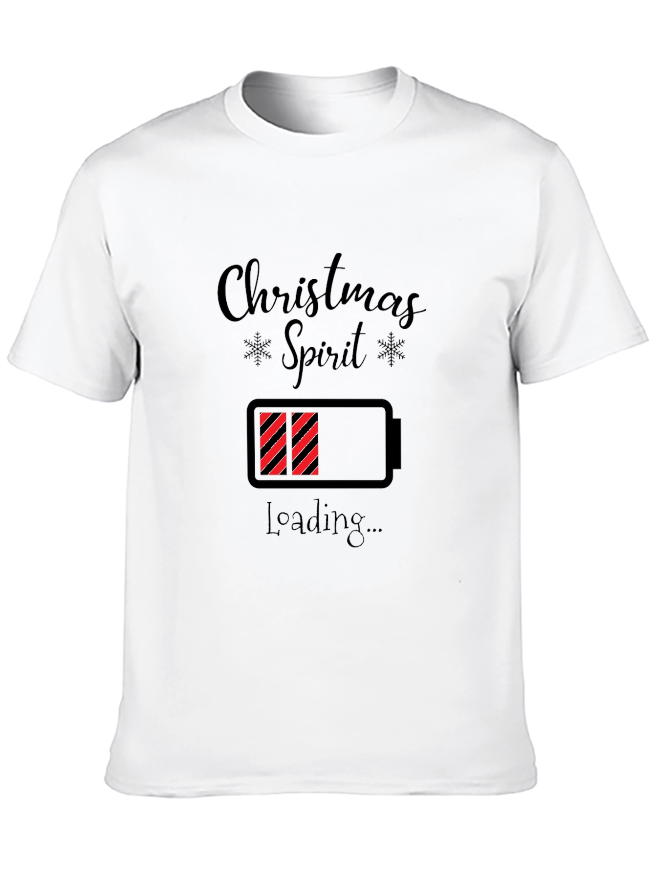Christmas Spirit Loading Black T-Shirt