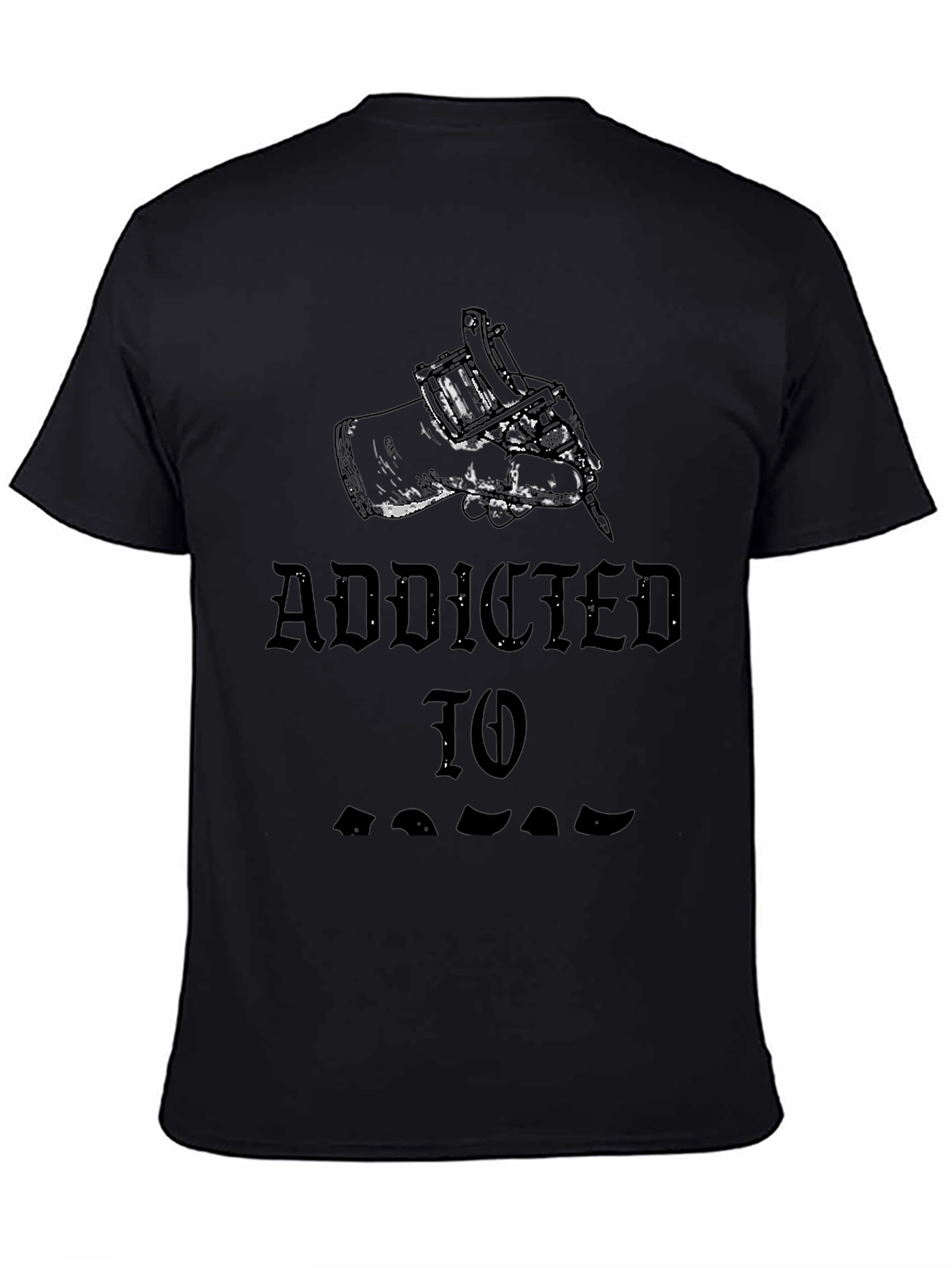Addicted To Tattoos Black Graphic Tee