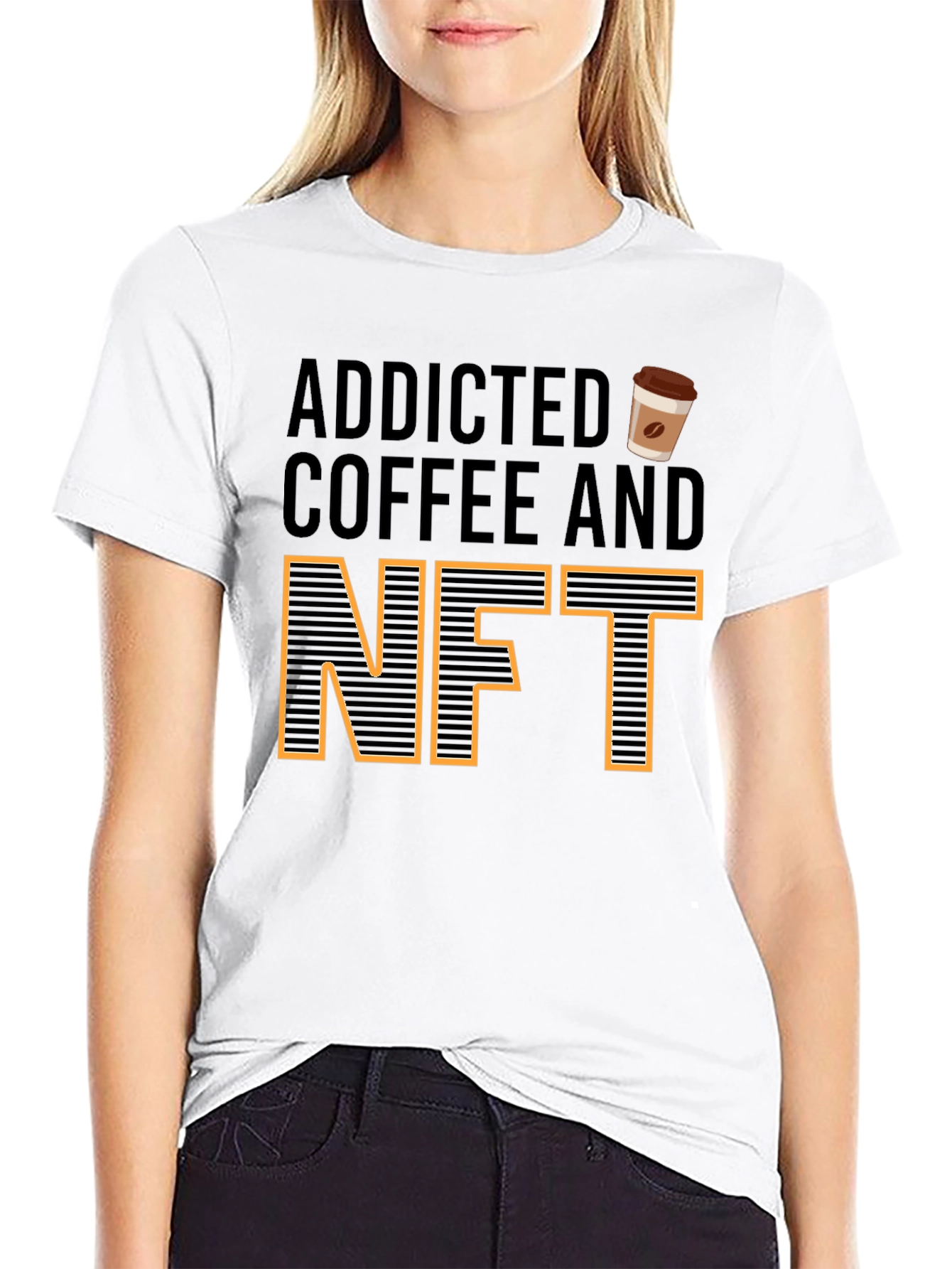 Addicted to Coffee and NFTs Graphic Tee