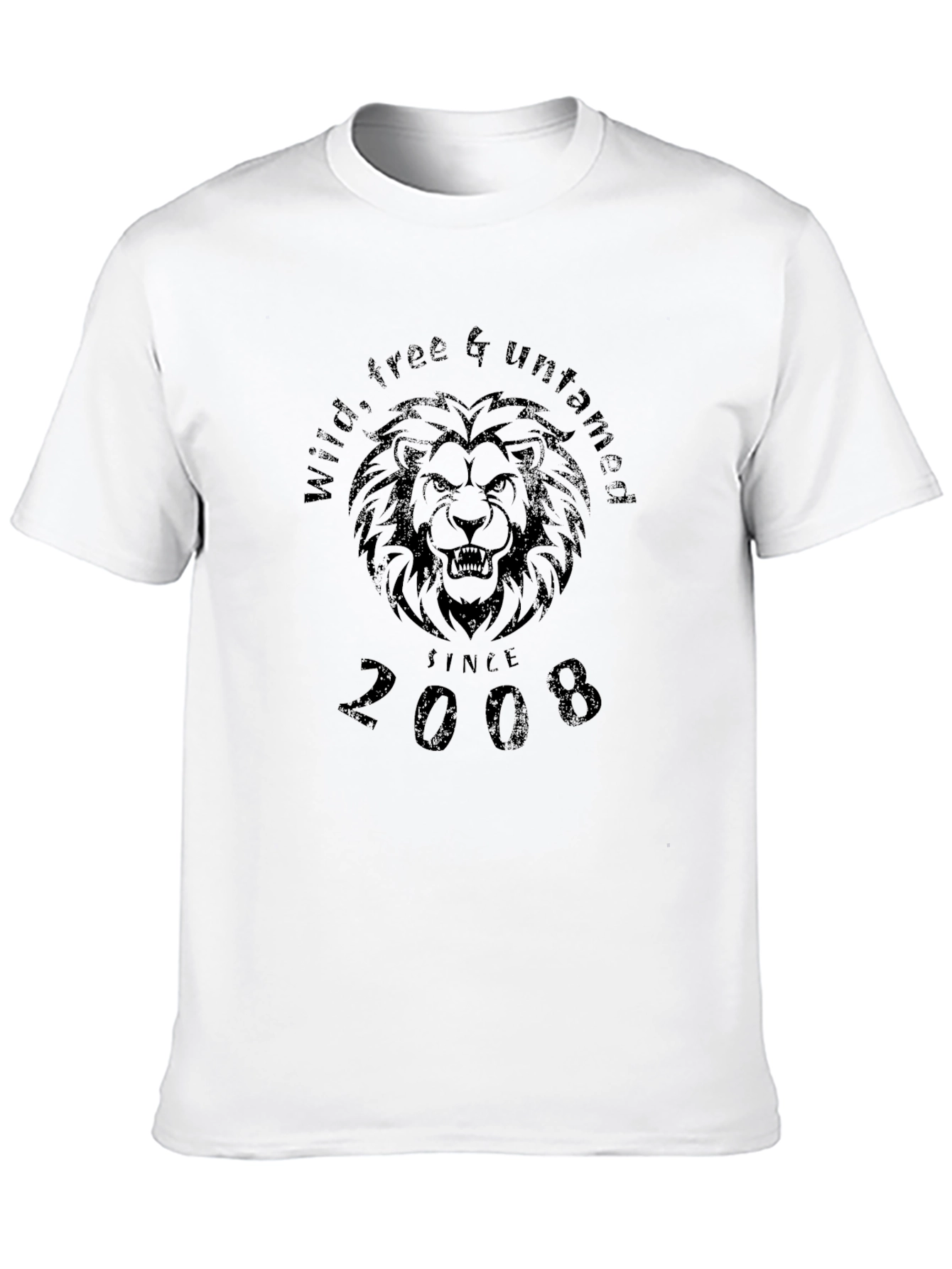 Wild & Untamed Lion Graphic Black T-Shirt