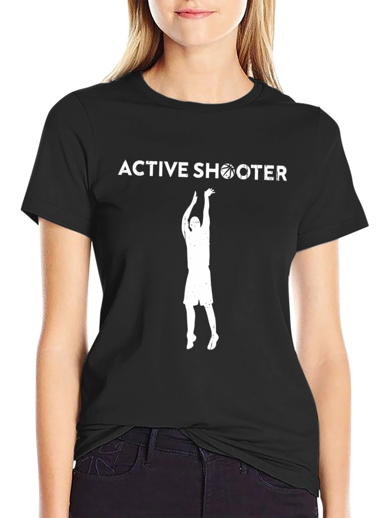 Active Shooter Graphic T-Shirt - Basketball Fan Apparel