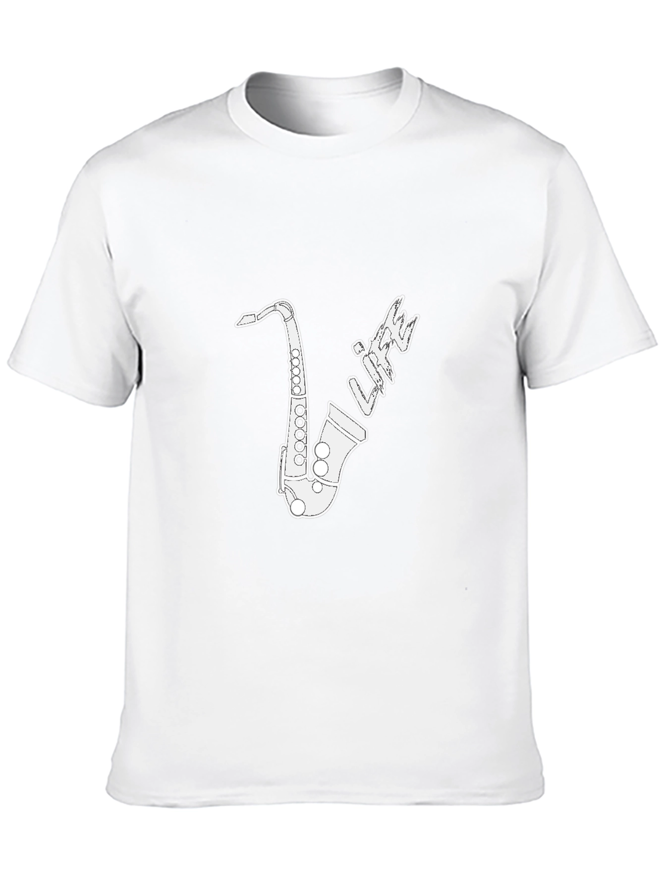 Saxophone Life Graphic Tee - Black Casual T-Shirt