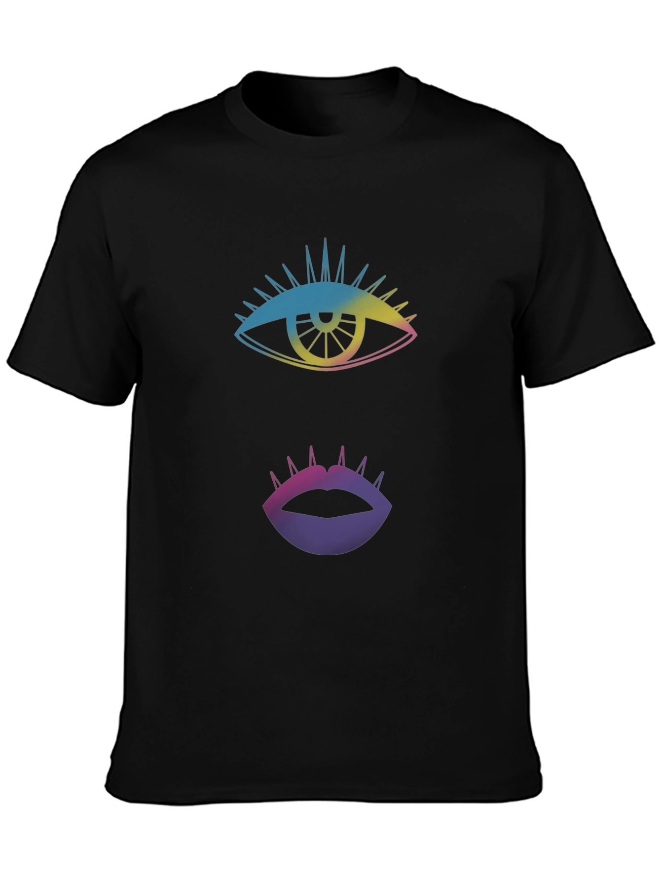 Eye & Lips Graphic Tee - Black