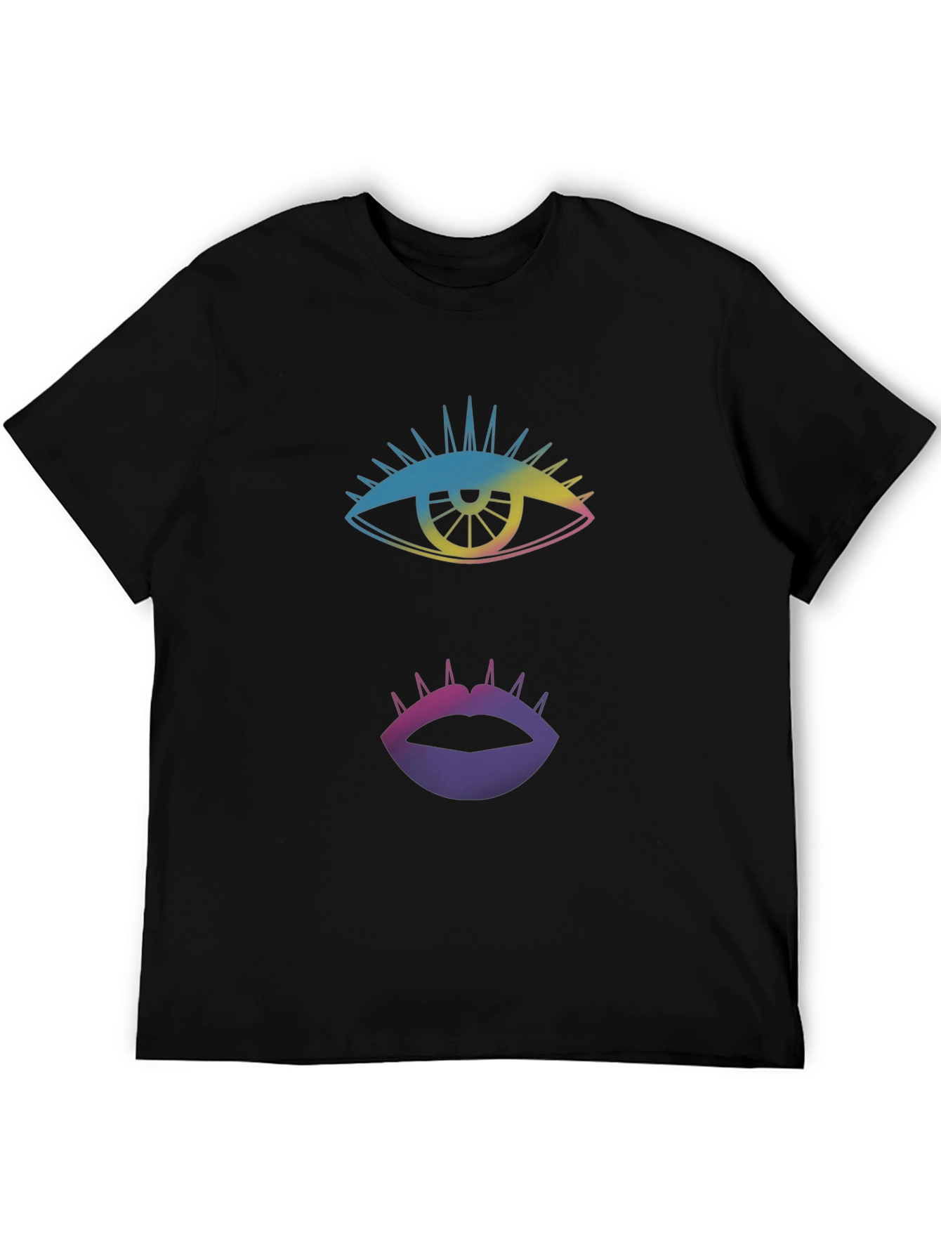Eye & Lips Graphic Tee - Black