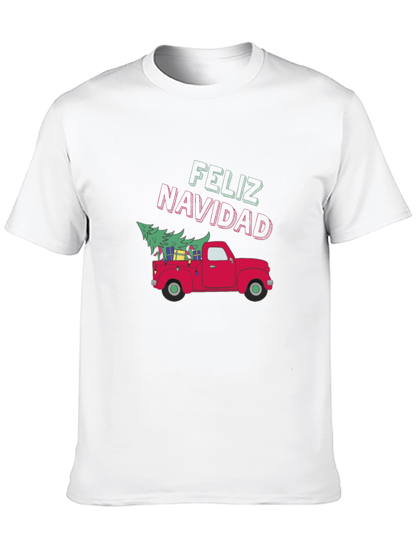 Feliz Navidad Red Truck Christmas T-Shirt