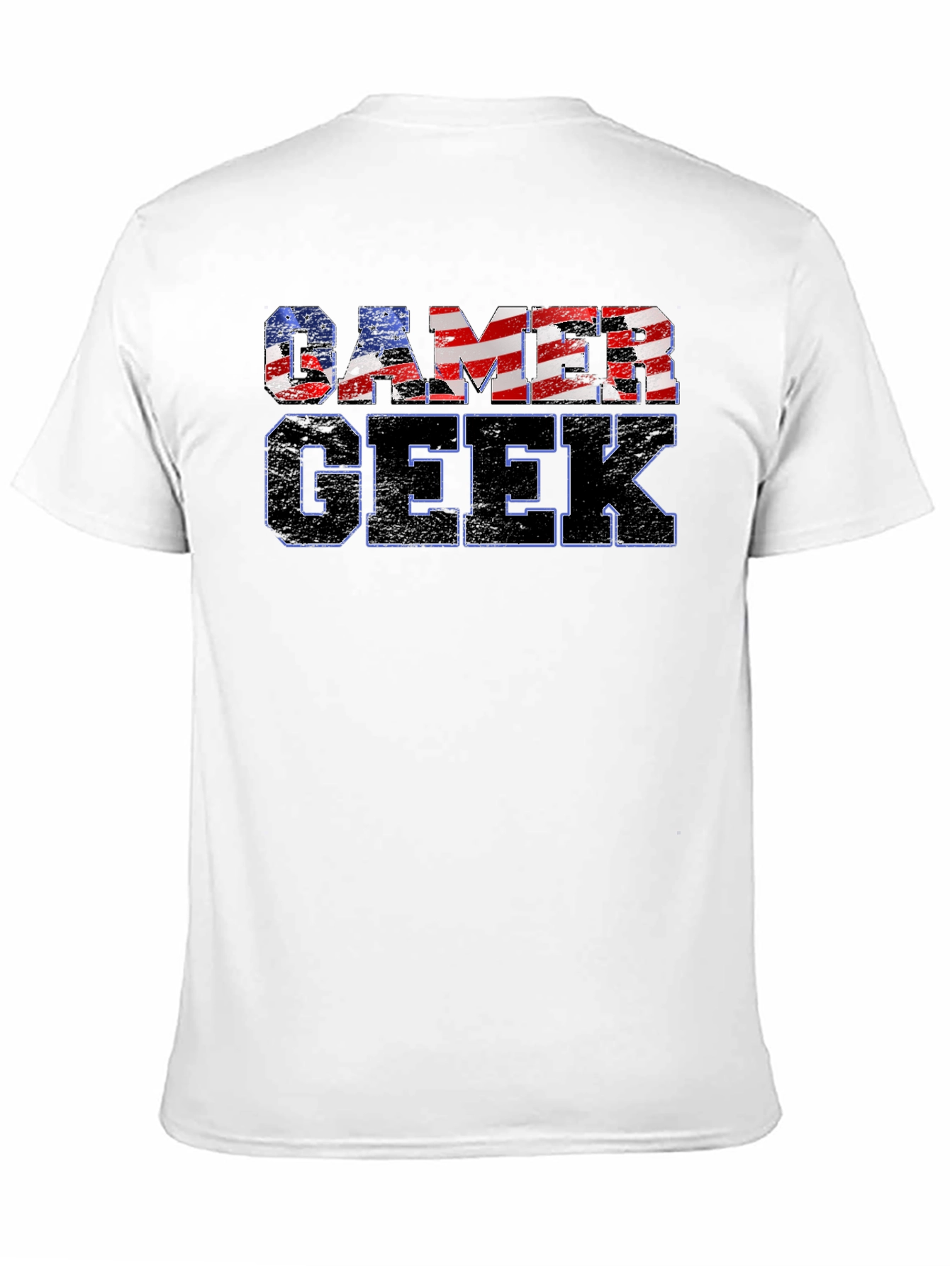 Gamer Geek USA Flag Graphic T-Shirt