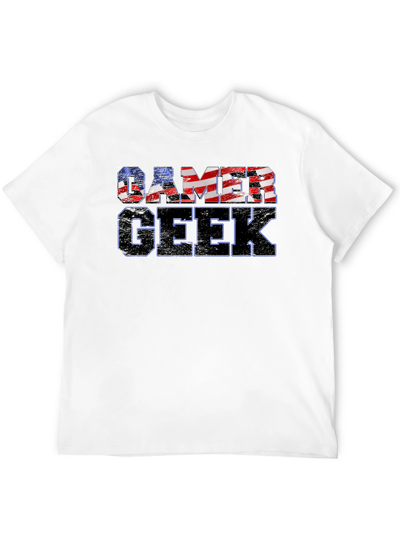 Gamer Geek USA Flag Graphic T-Shirt