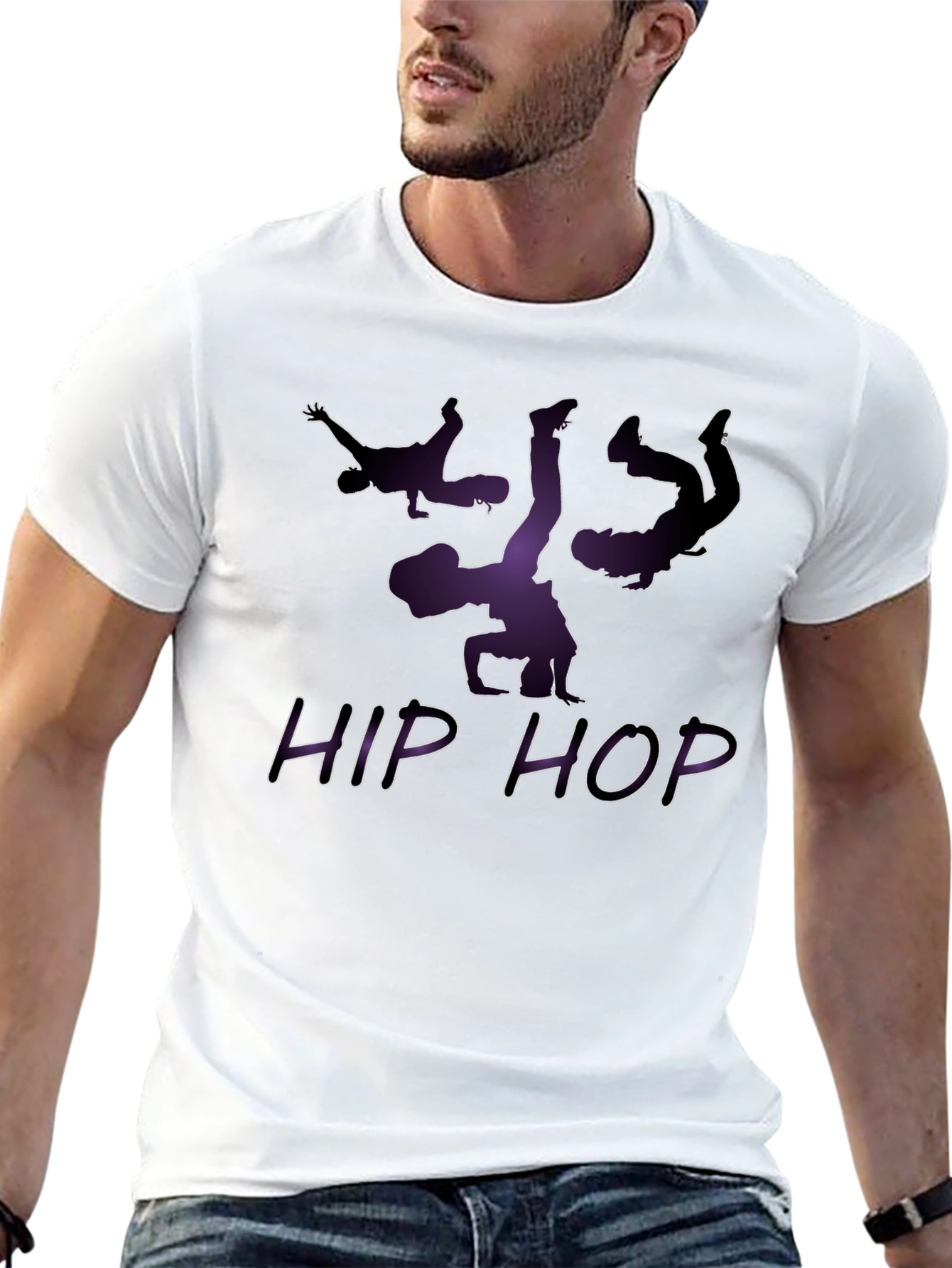 Hip Hop Dance Silhouette Graphic T-Shirt