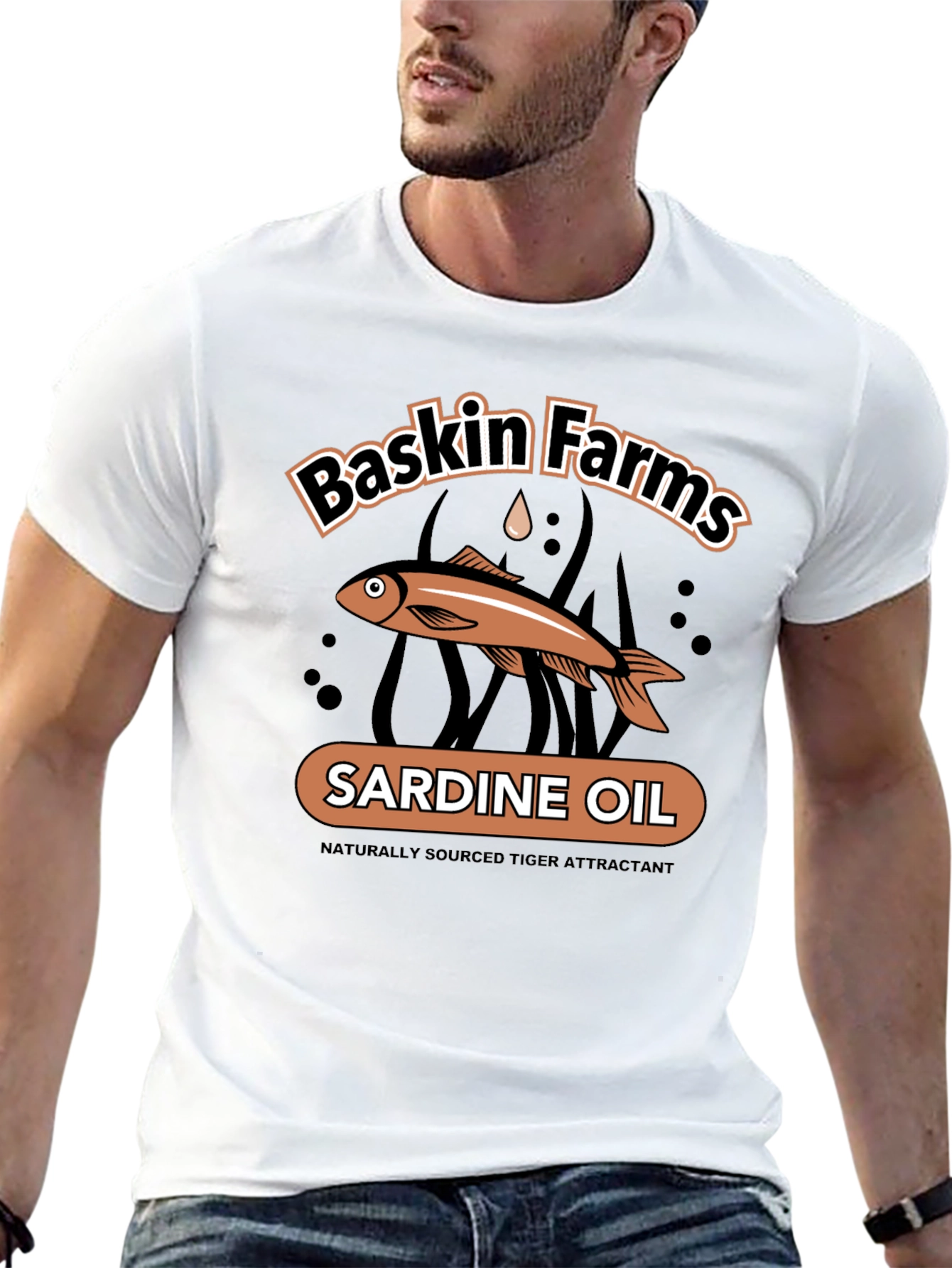 Baskin Farms Sardine Oil Graphic T-Shirt