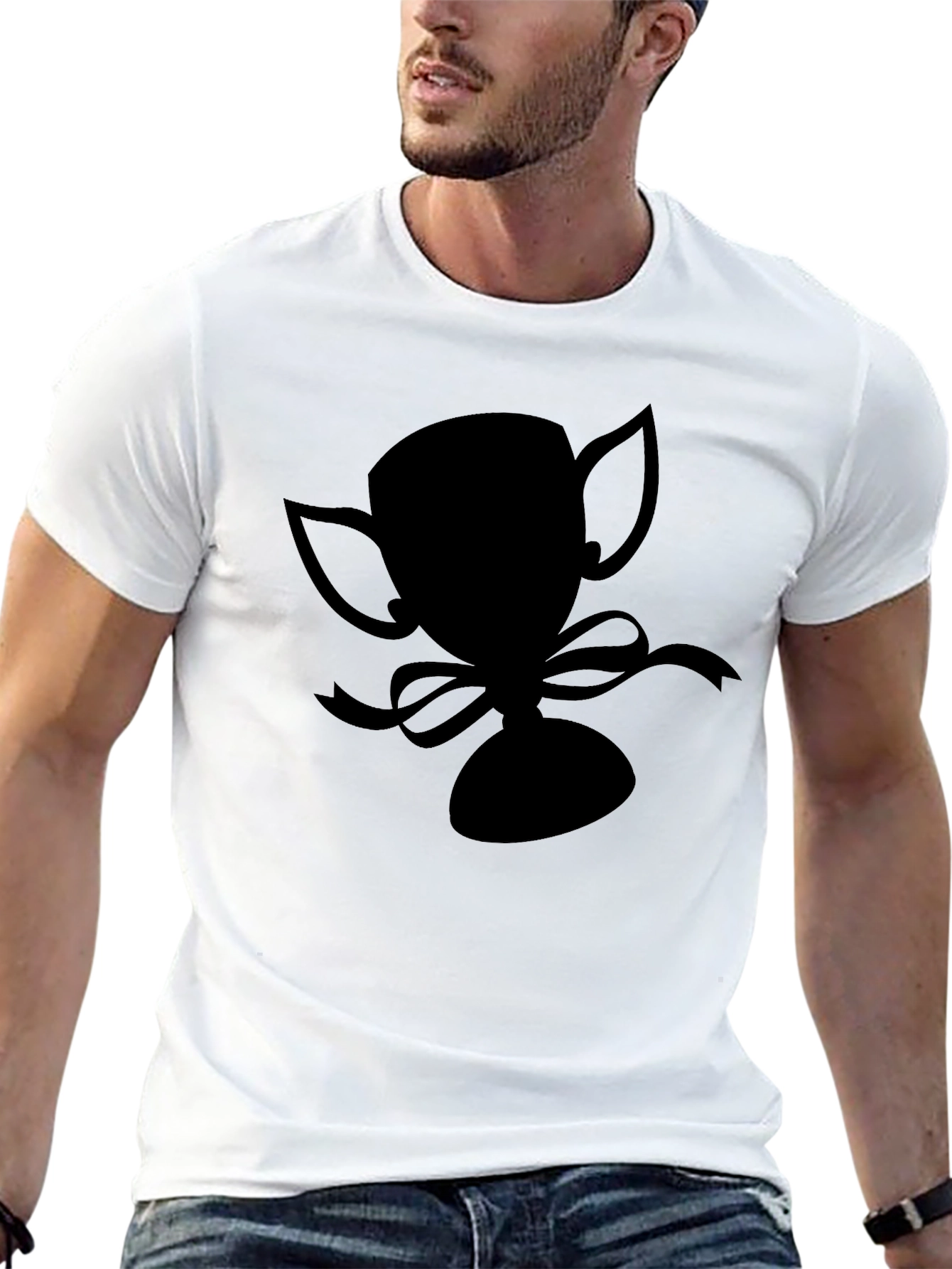 Black Trophy Graphic Tee - Victory Style