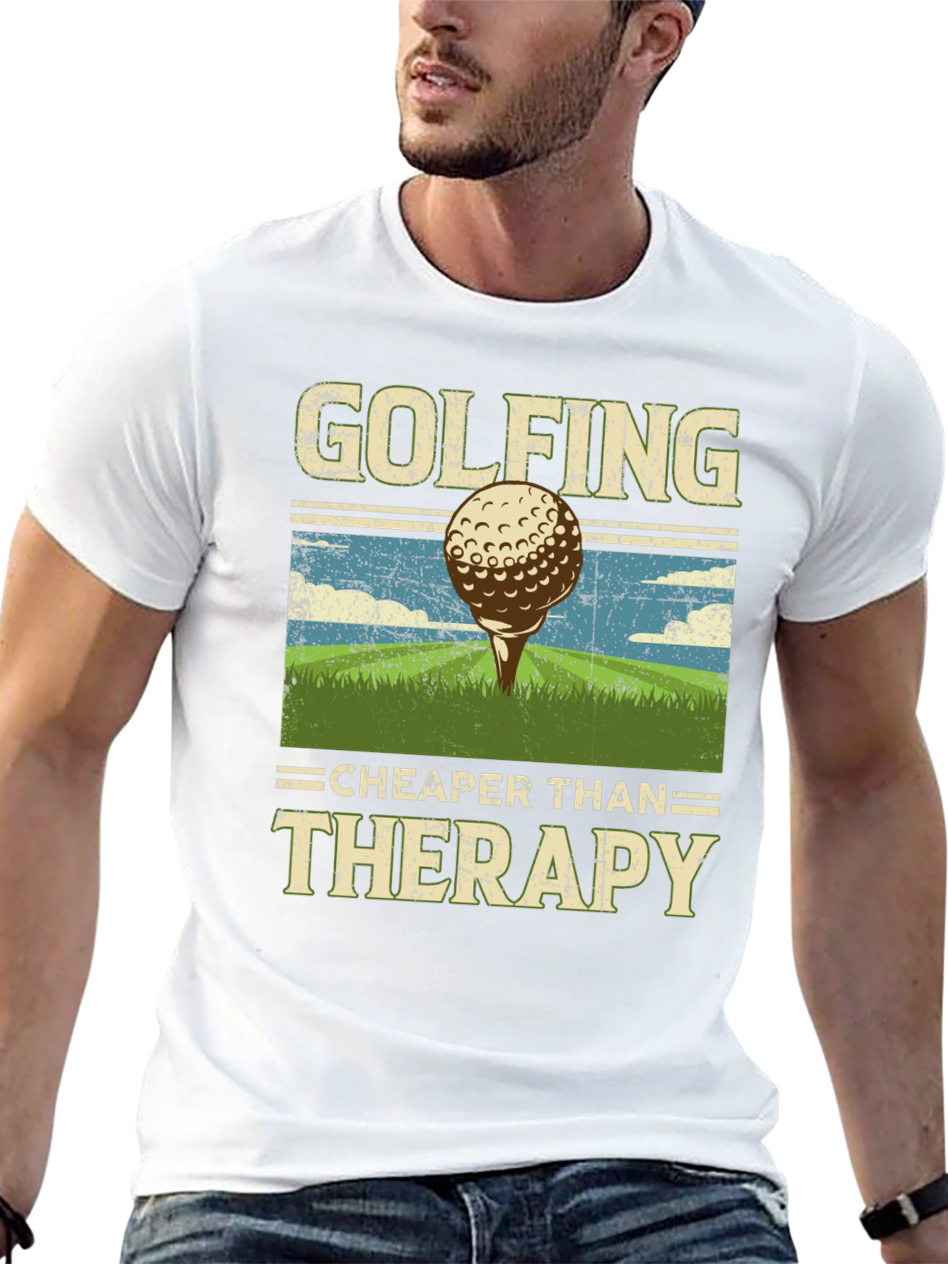 Golfing Cheaper Than Therapy T-Shirt