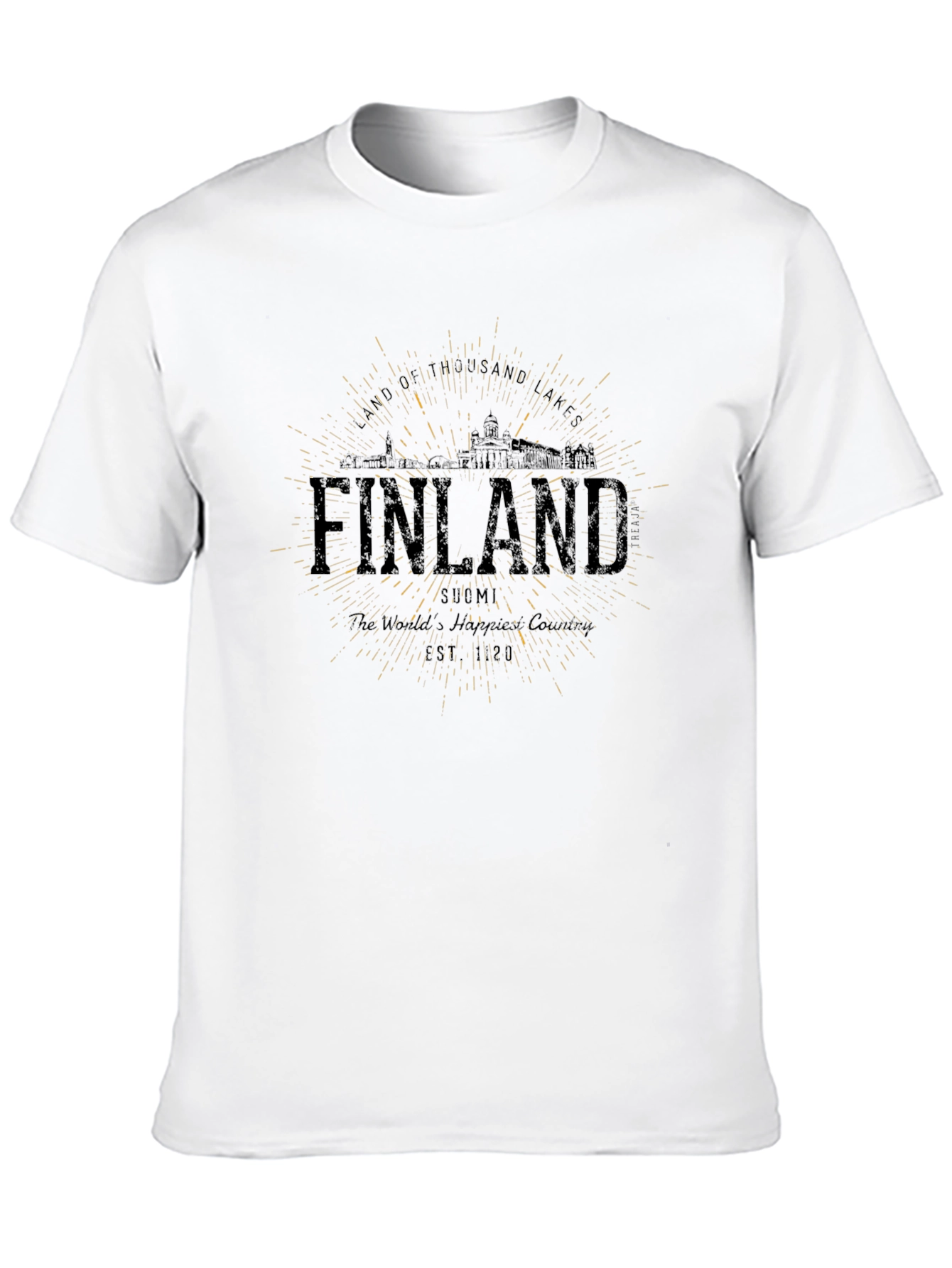 Finland T-Shirt Black Souvenir Tee