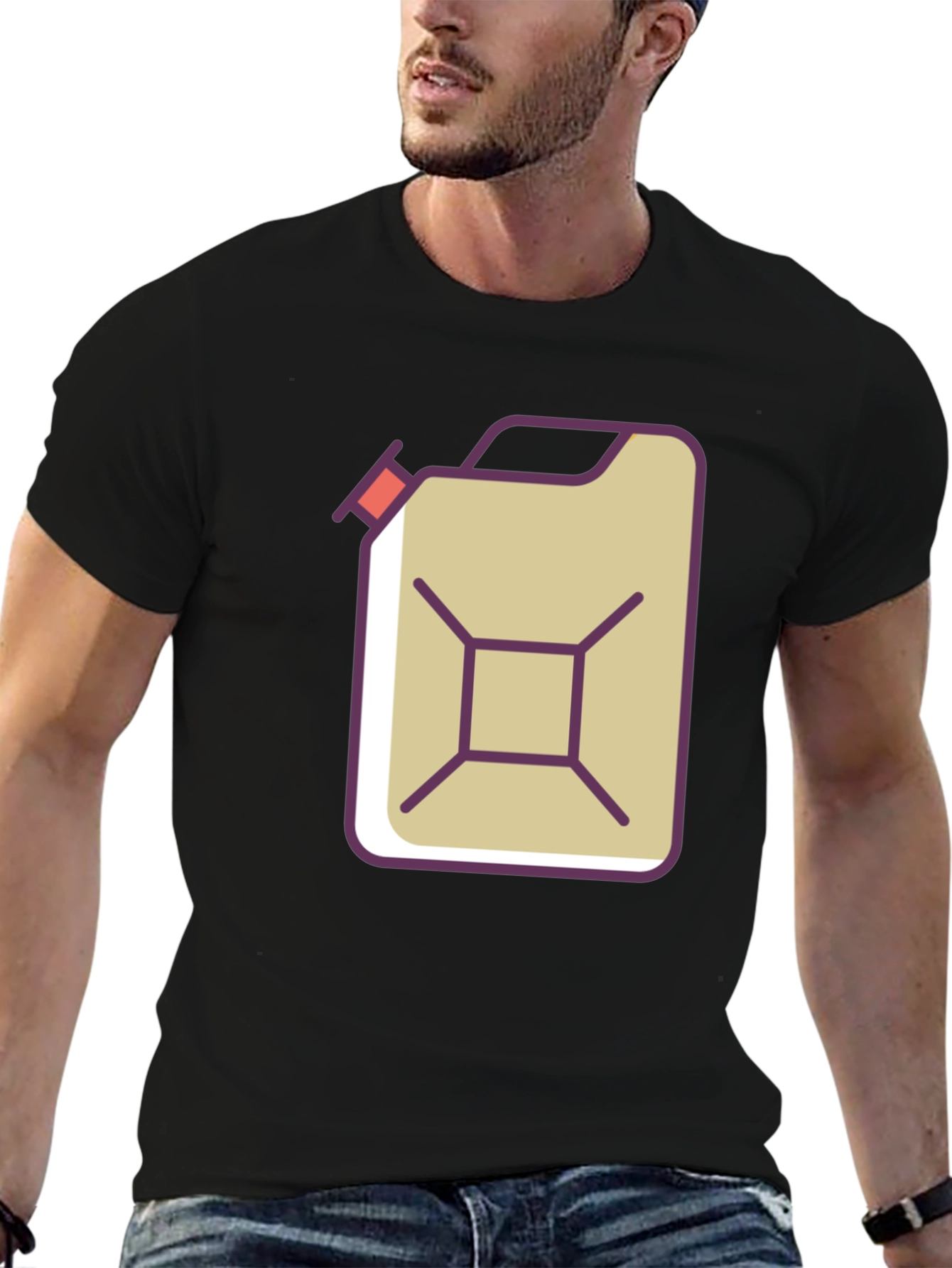 Gas Can Graphic Black T-Shirt