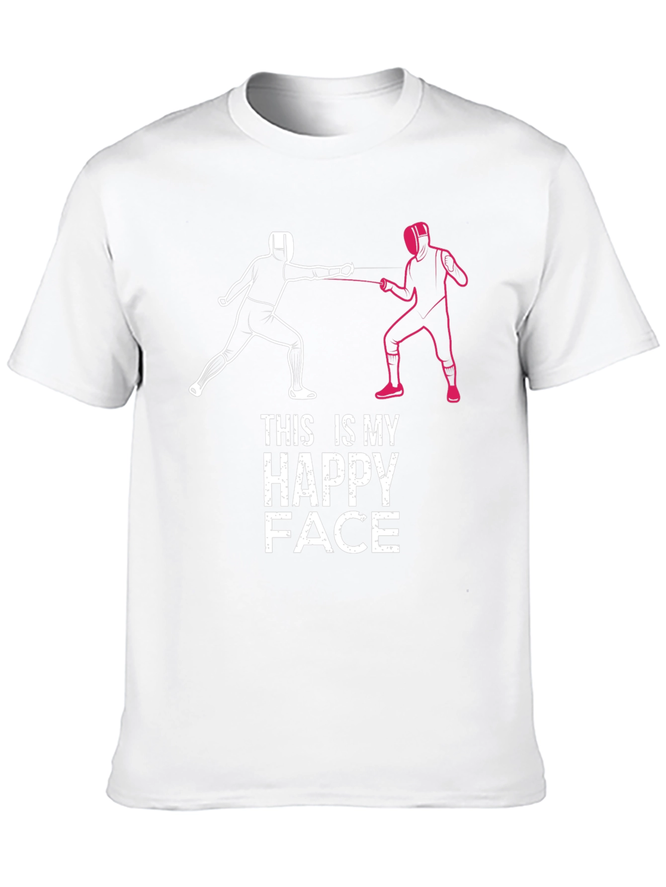 Fencing Happy Face Graphic Tee