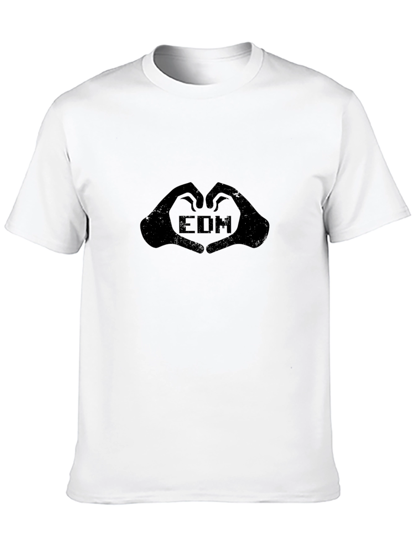 EDM Heart Hands Graphic Tee - Black
