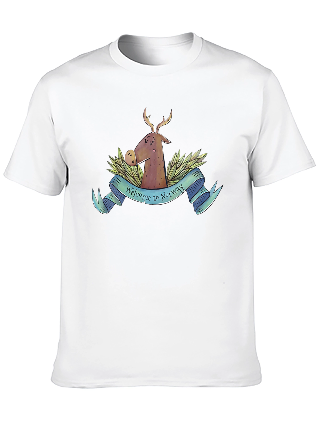 Welcome to Norway T-Shirt Deer Nature Tee