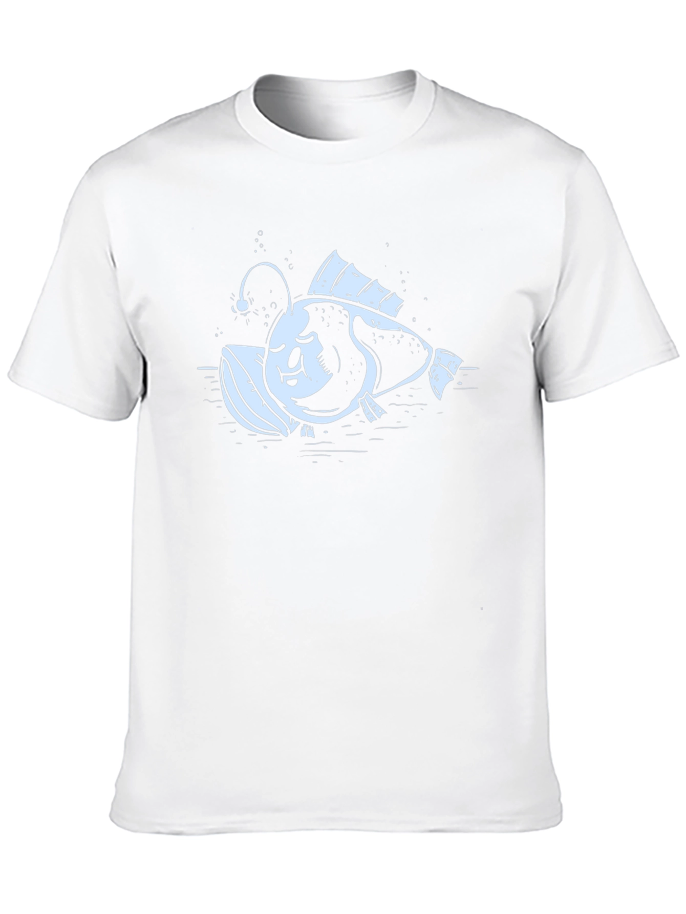 Angler Fish Graphic Print Black T-Shirt