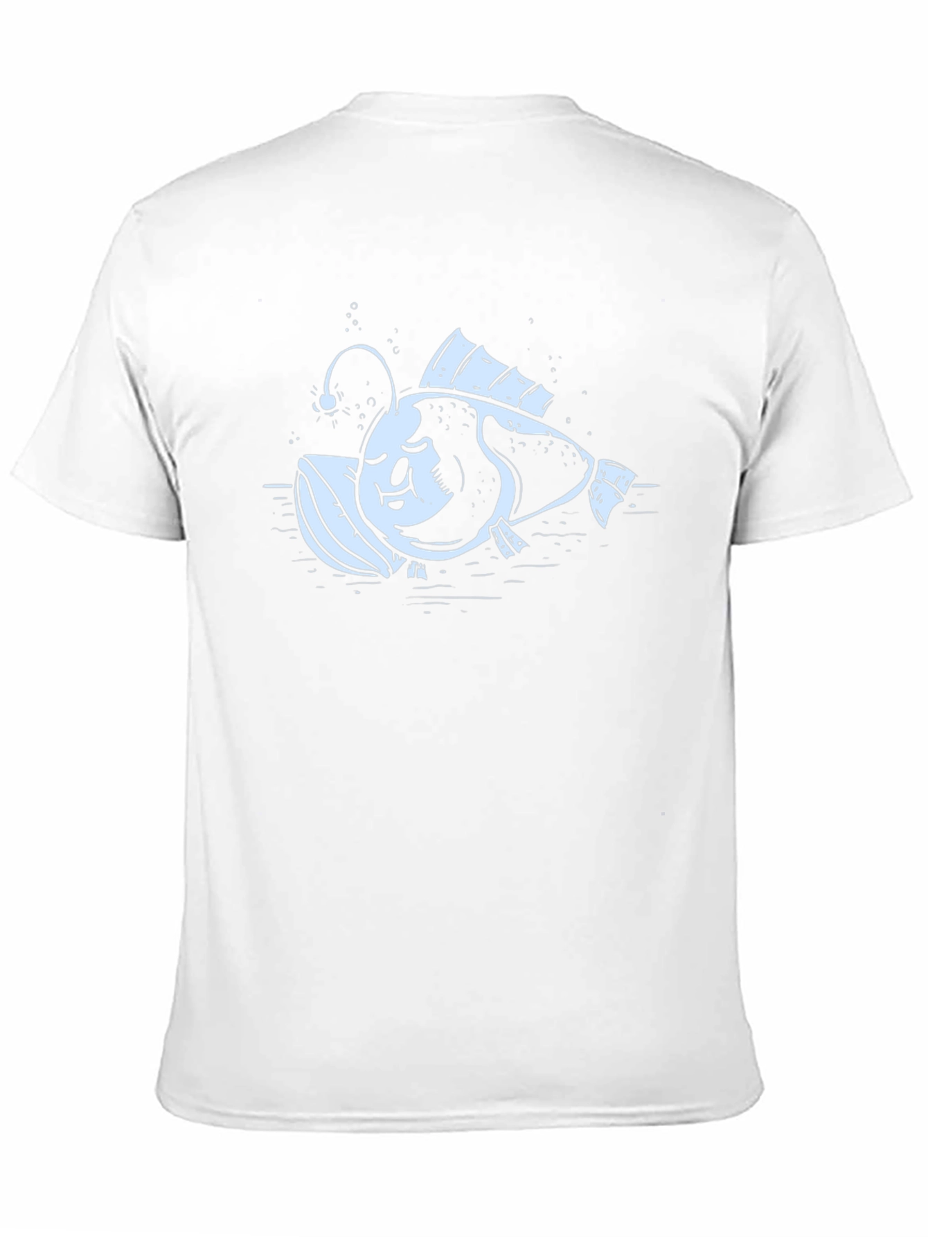 Angler Fish Graphic Print Black T-Shirt