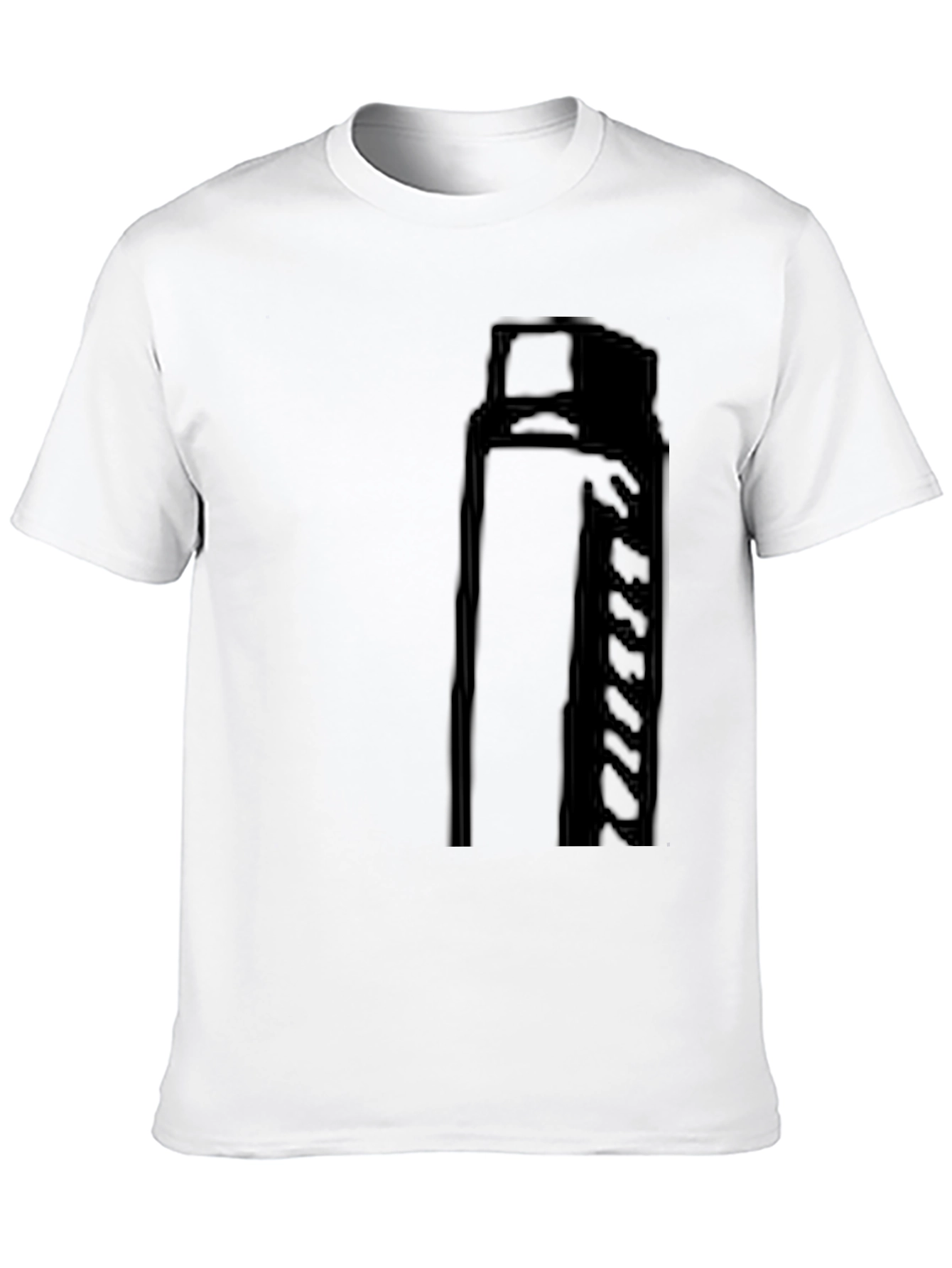 Mens Black Casual Graphic T-Shirt