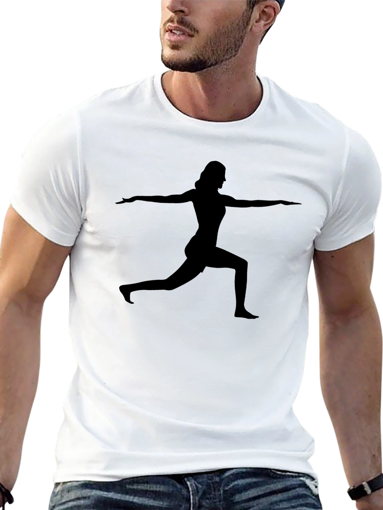 Yoga Pose Graphic Tee - Black