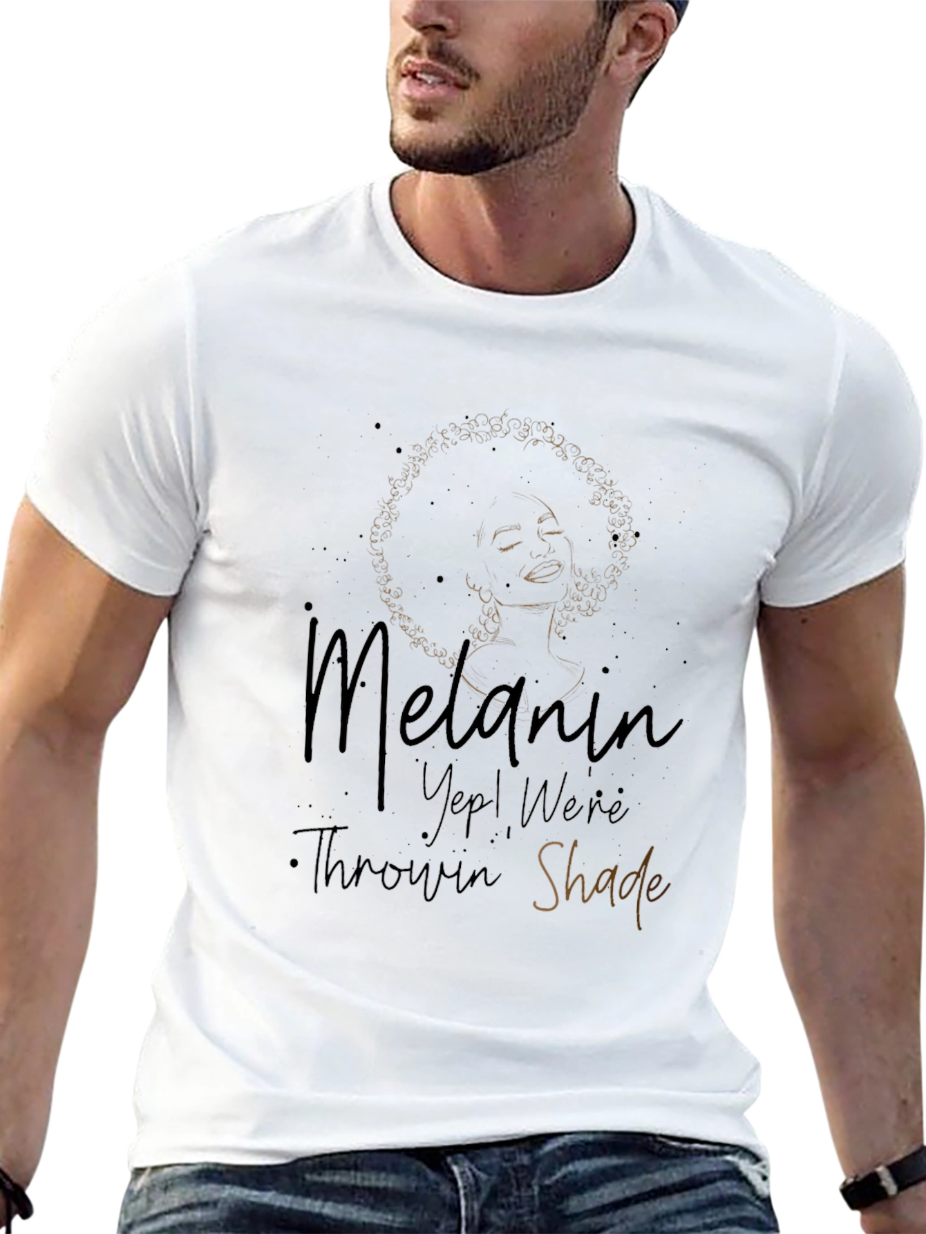 Melanin Throwin Shade Black Graphic Tee