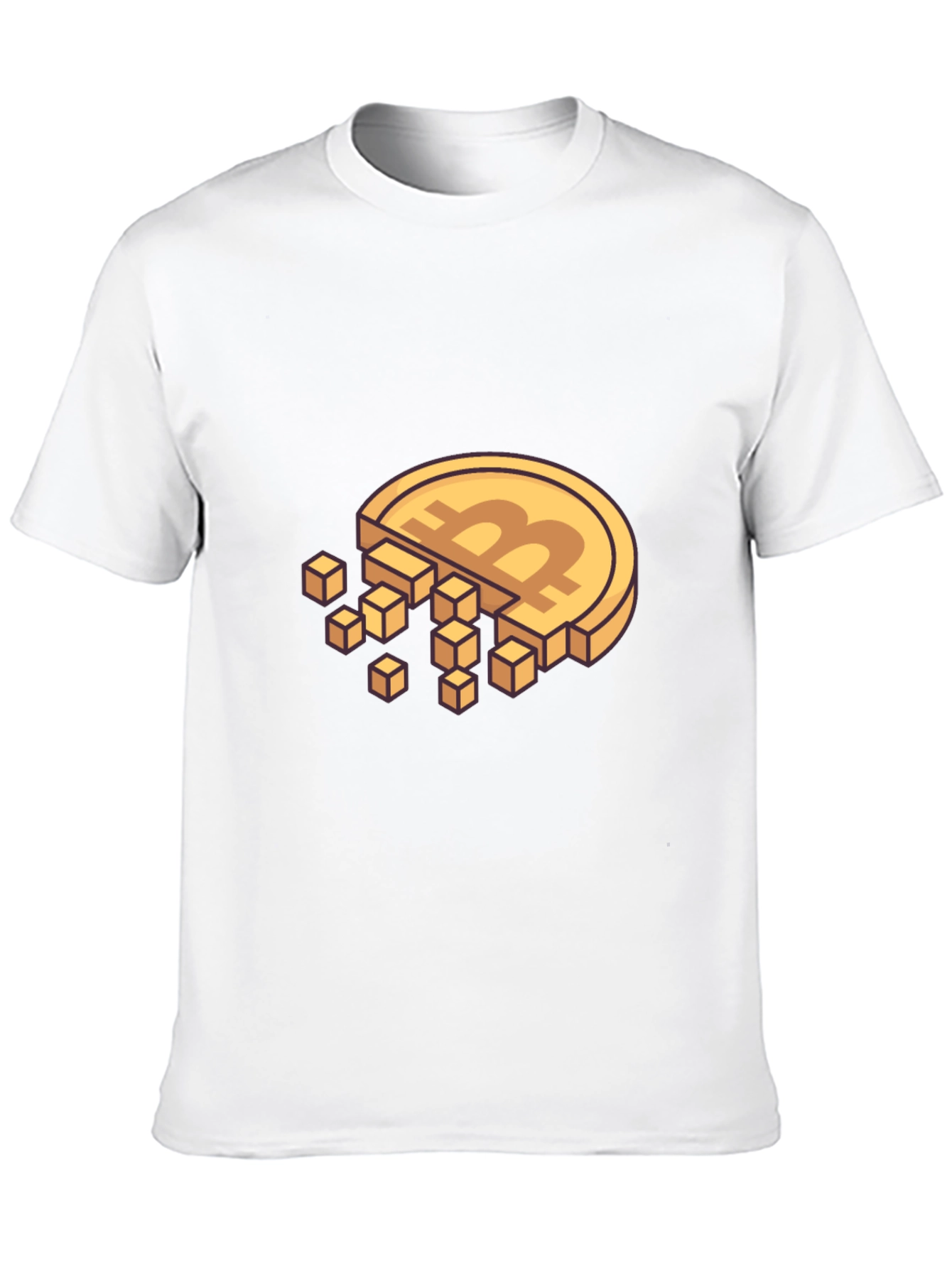 Bitcoin Pixelated Tee - Crypto Fashion
