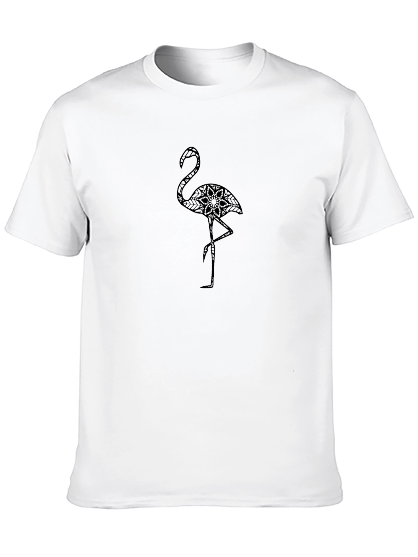Mens Black Flamingo Graphic Tee - Stylish Casual Wear
