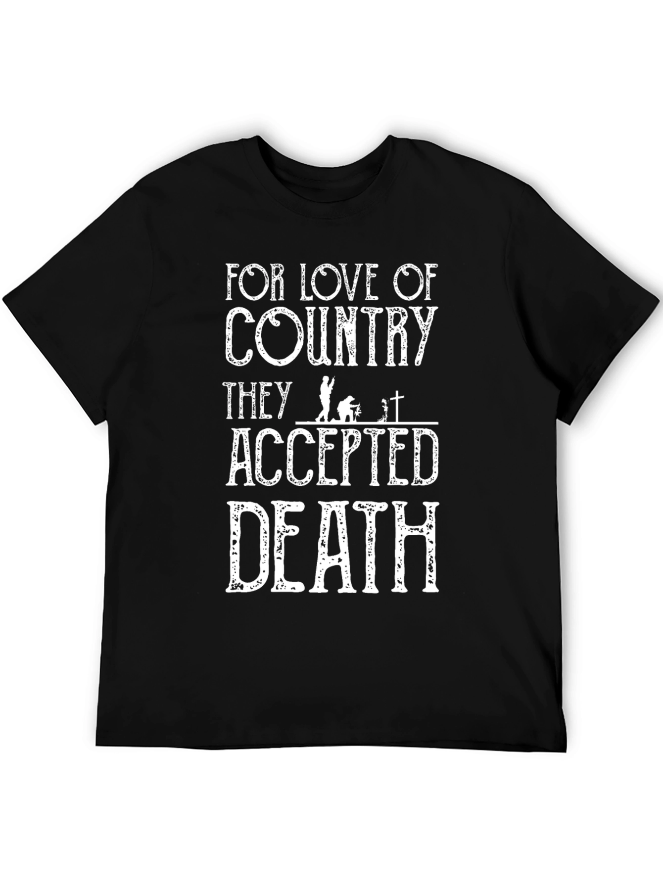 For Love of Country Graphic Print Black T-Shirt