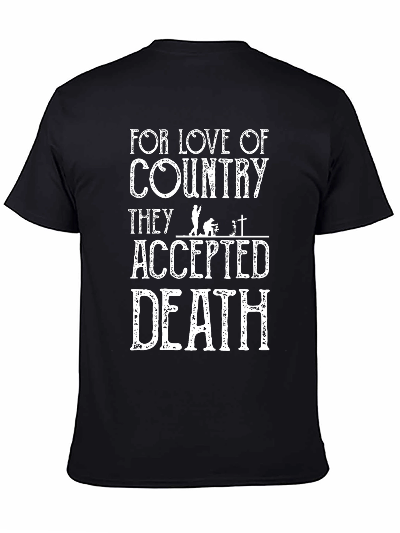 For Love of Country Graphic Print Black T-Shirt