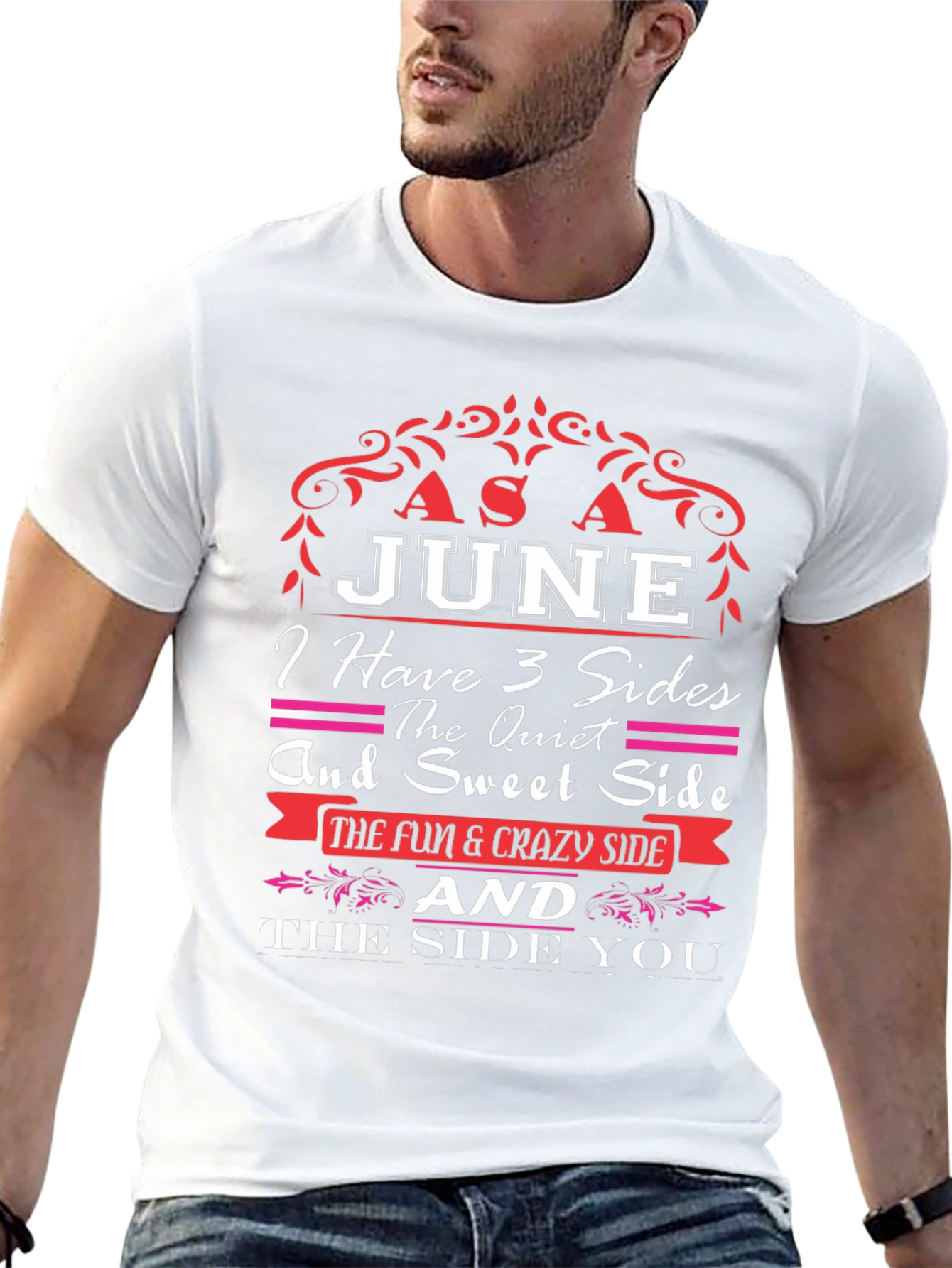 June Birthday T-Shirt - 3 Sides