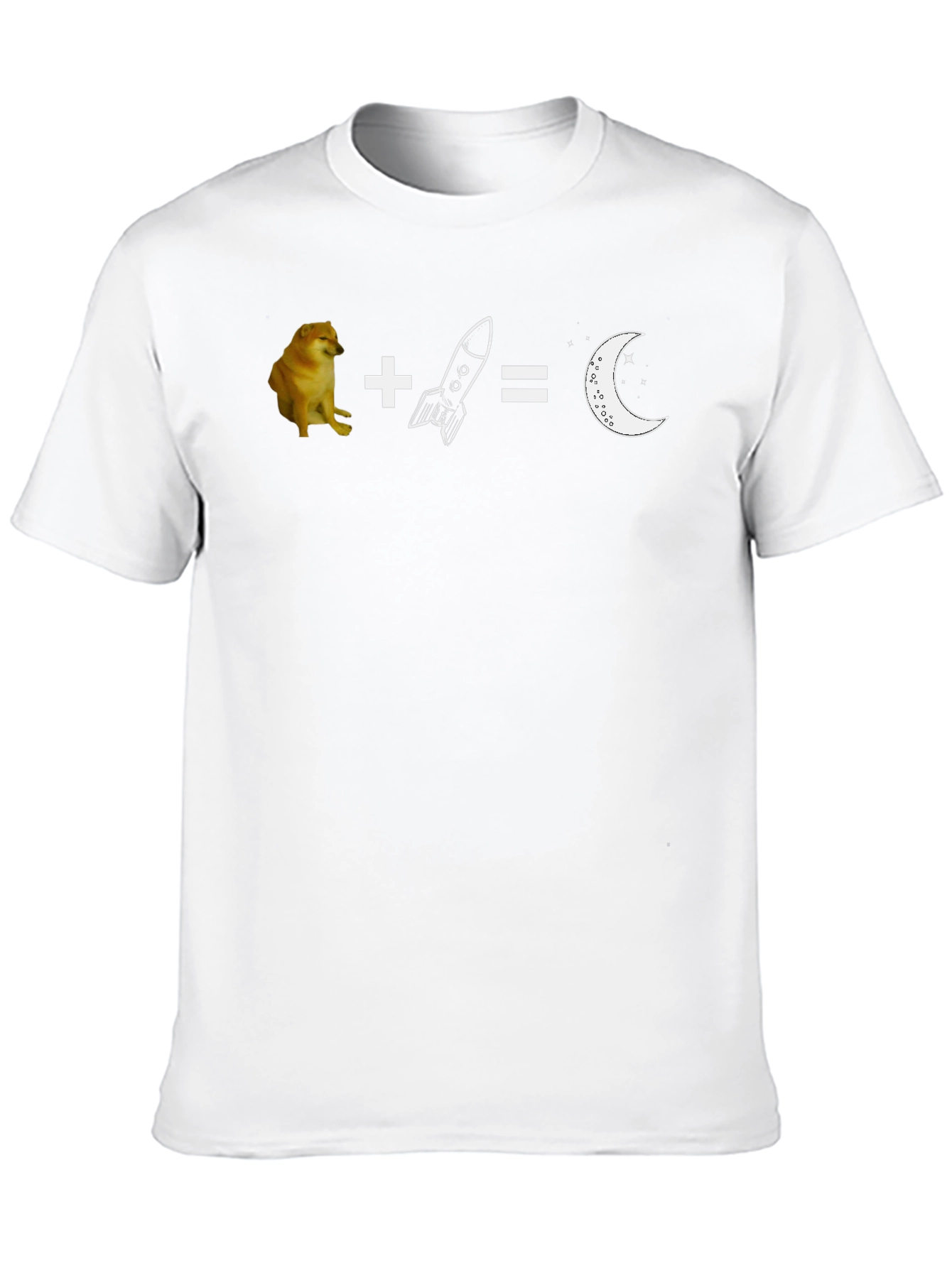 Doge Rocket Moon T-Shirt - Meme Crypto Tee