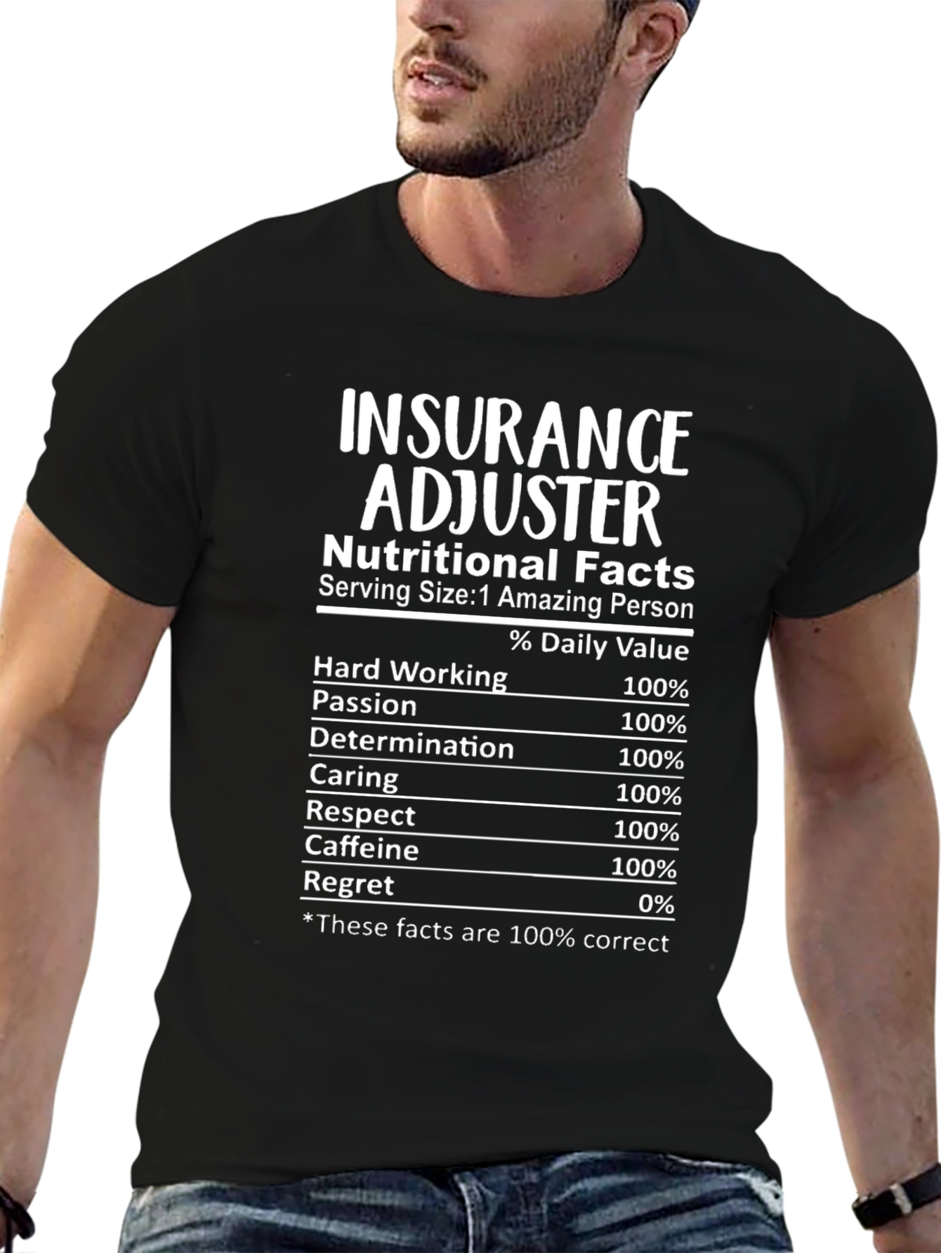 Insurance Adjuster Nutritional Facts T-Shirt