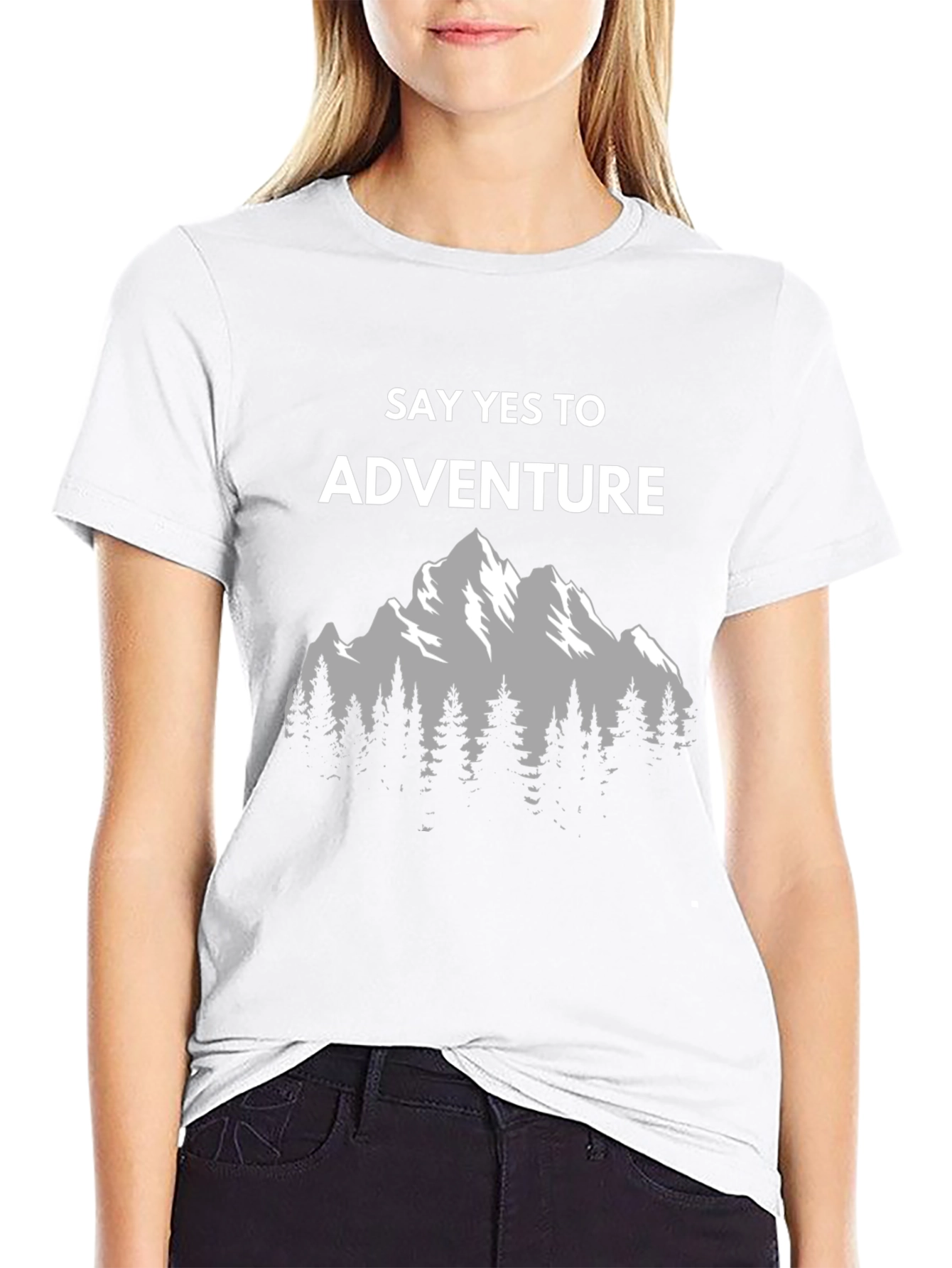 Adventure Awaits Graphic Tee - Mountain Scene