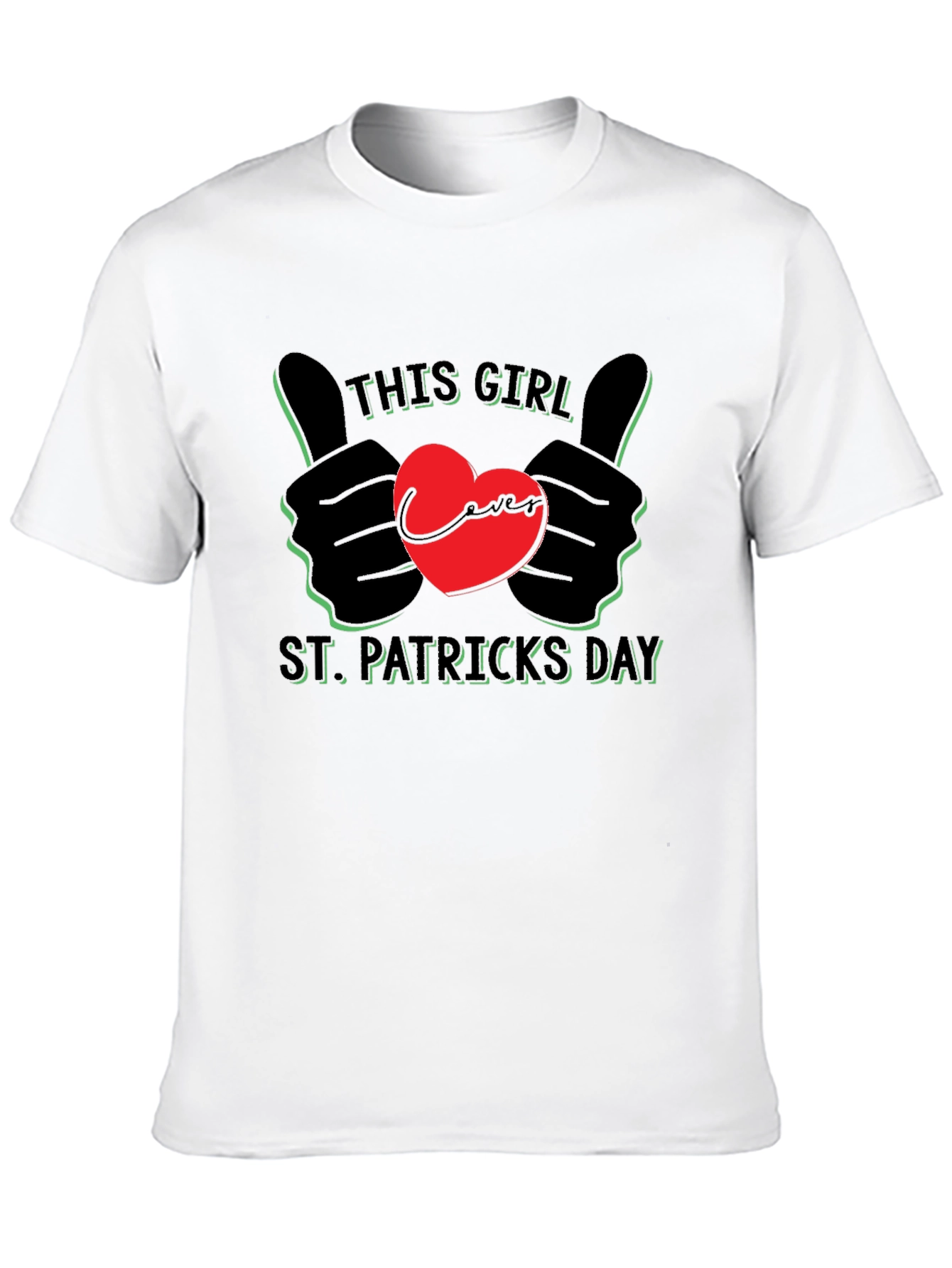 St. Patricks Day Girl T-Shirt - Black