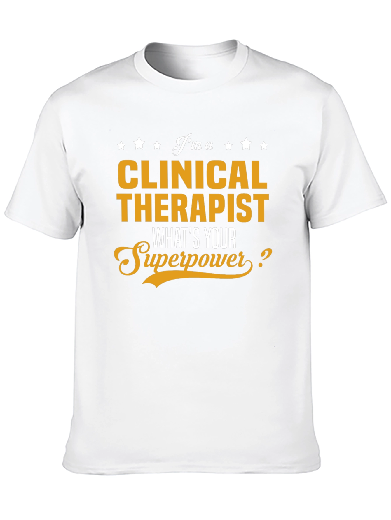 Clinical Therapist Superpower Black Graphic Tee